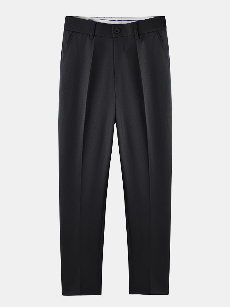 Stripe Zip Knit Ribbed Polo Shirt & Slim Fit Tapered Trousers