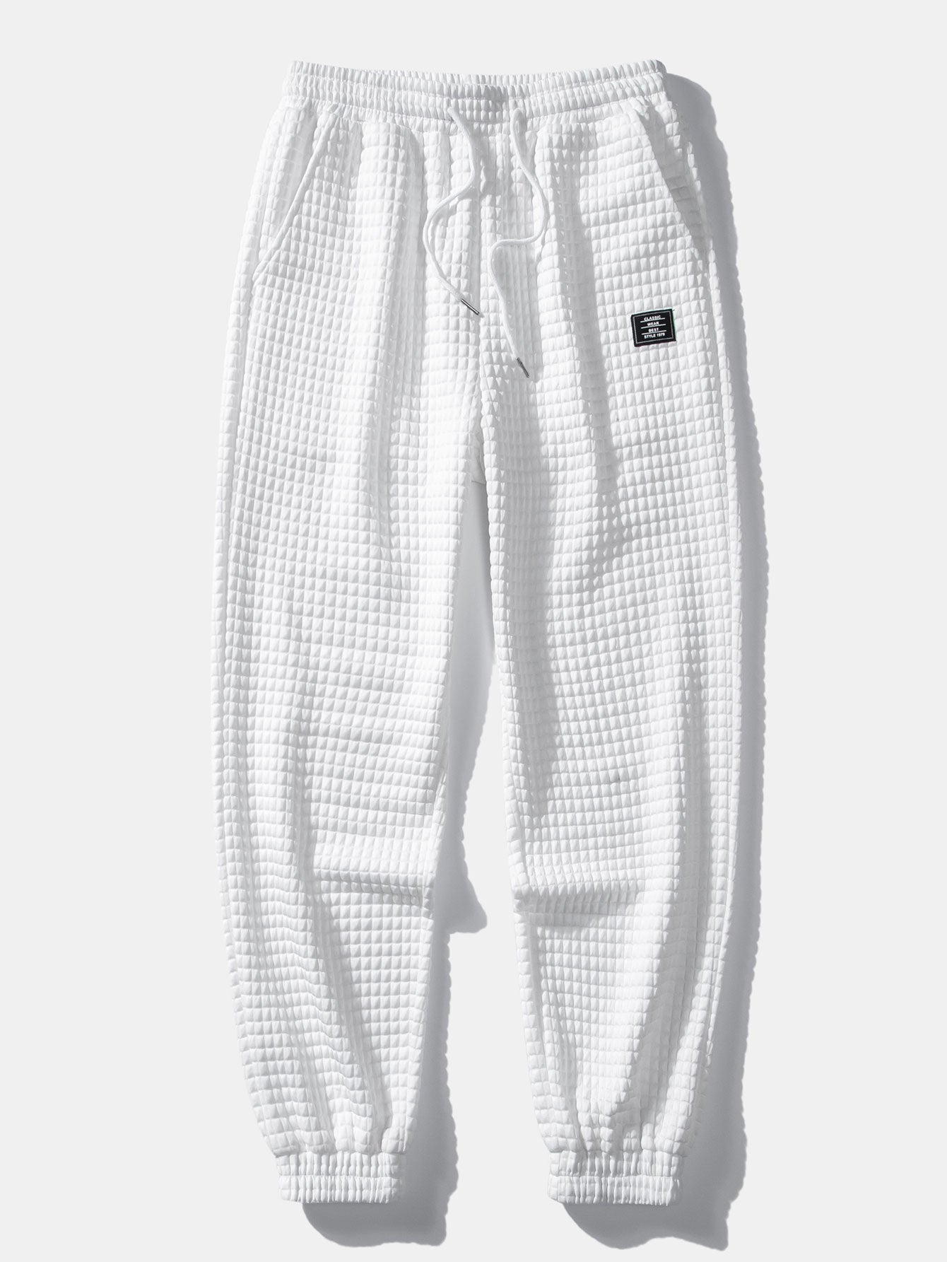 Short Sleeve Waffle Shirt & Drawstring Waffle Jogger Pants