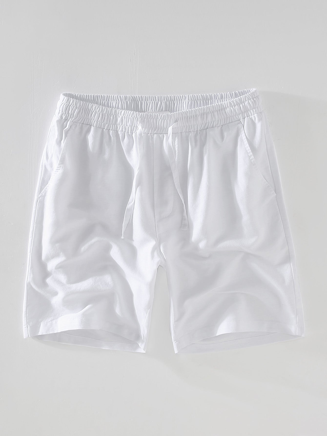 Linen Cuban Shirt With Pockets & Linen Drawstring Shorts
