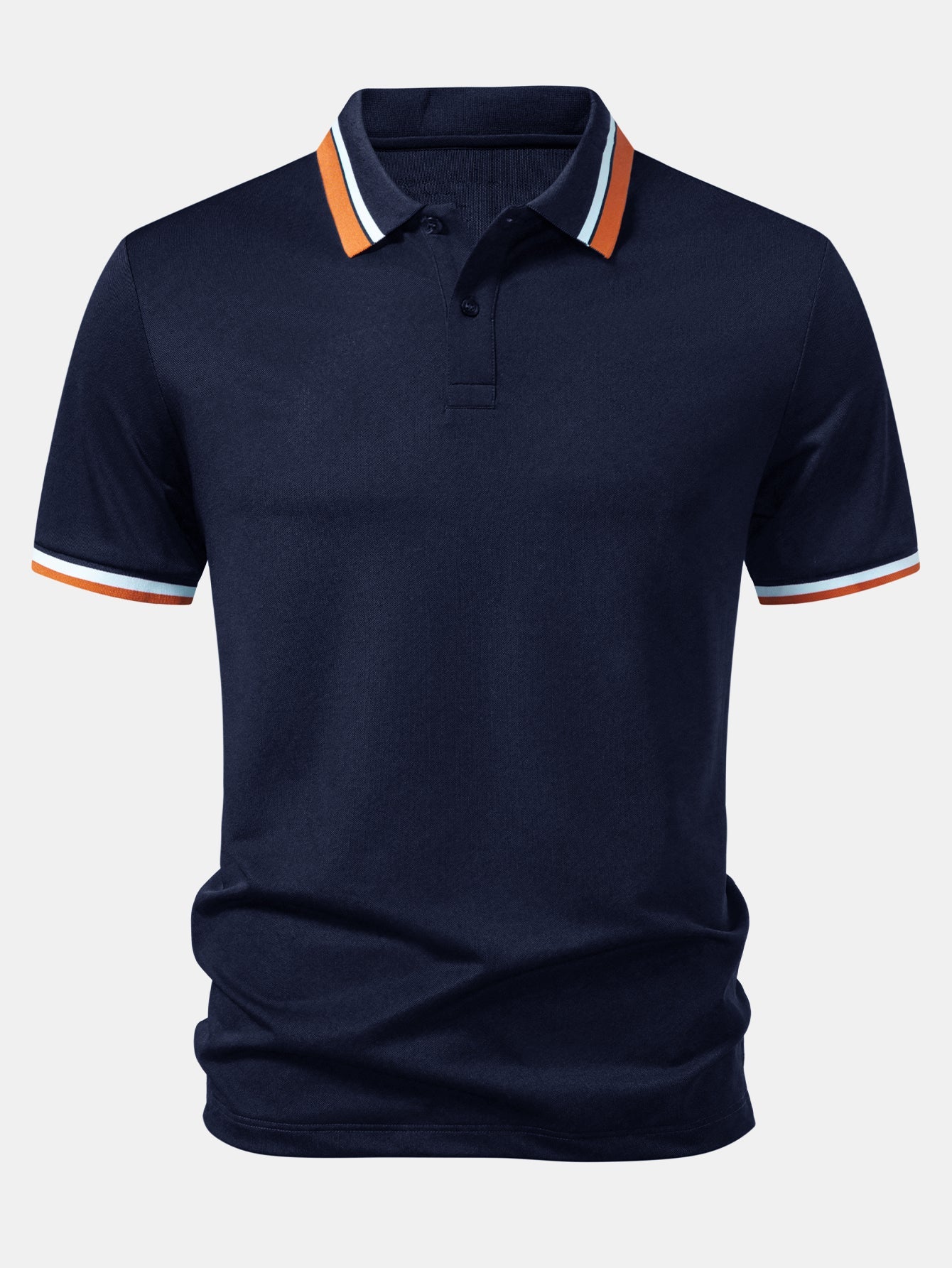 Contrast Trim Pique Polo
