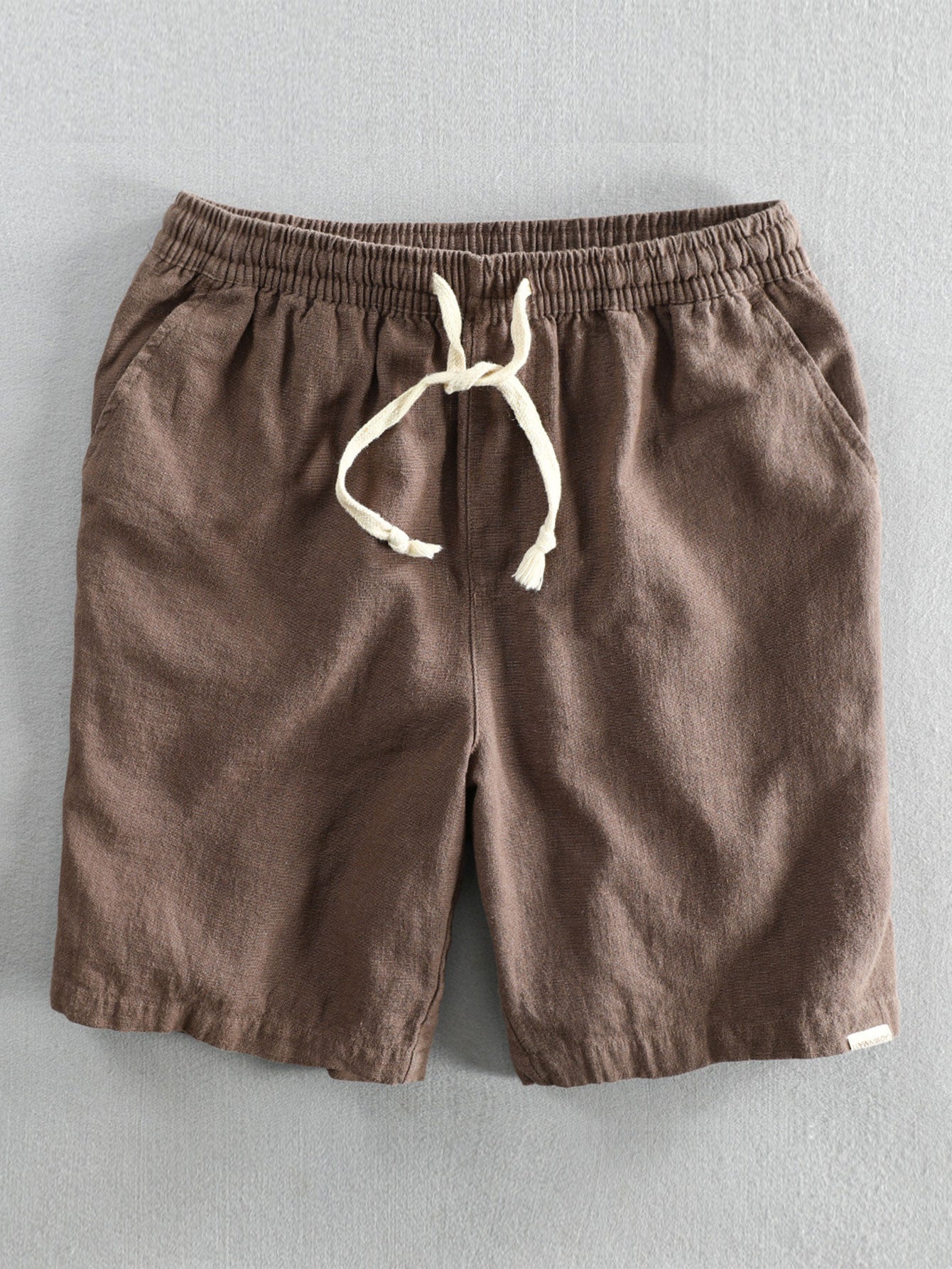 Geometric Jacquard Eyelet Cuban Shirt & Linen Cotton Blend Shorts