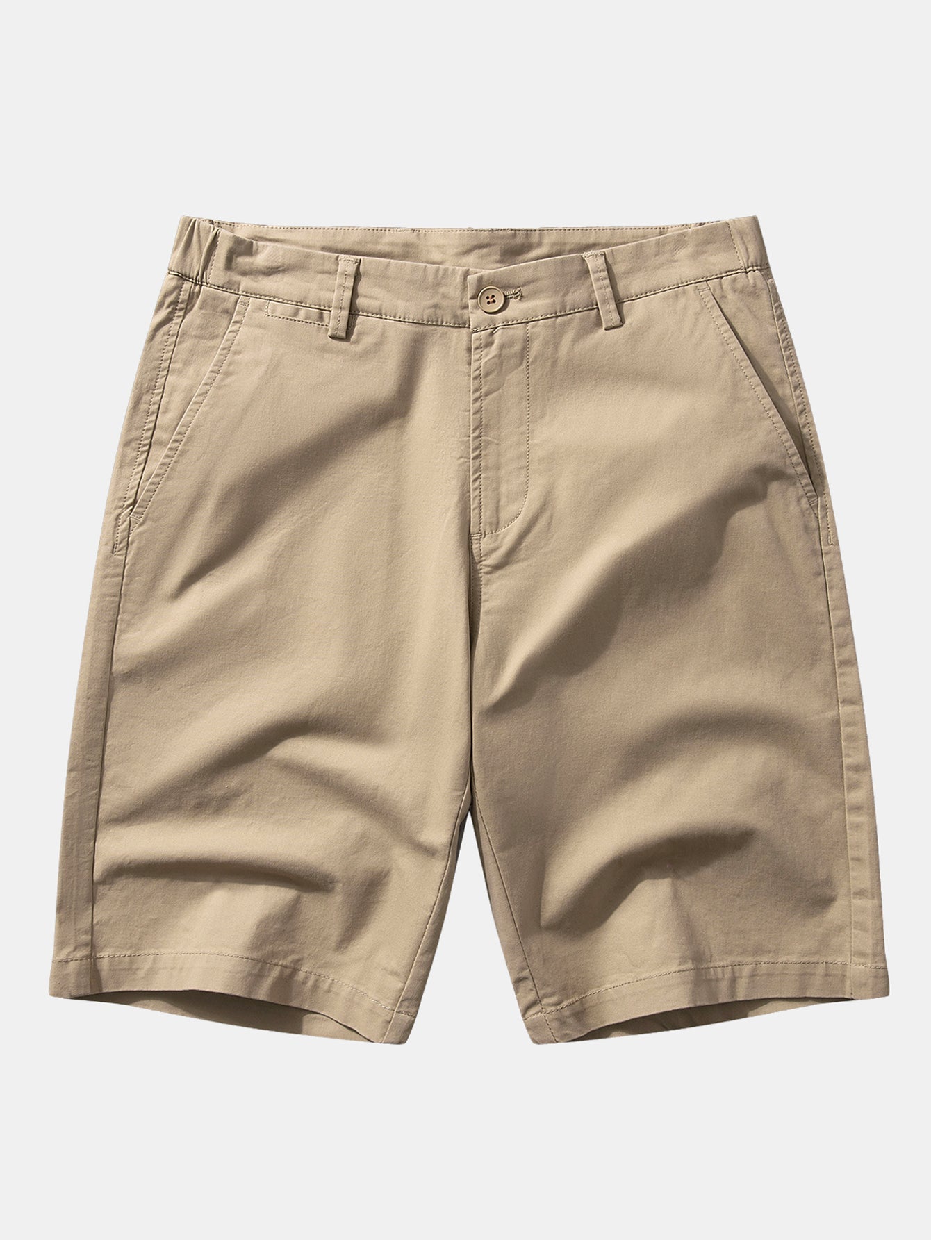 Wave Jacquard Knit V Neck Polo Shirt & Cotton Chino Shorts