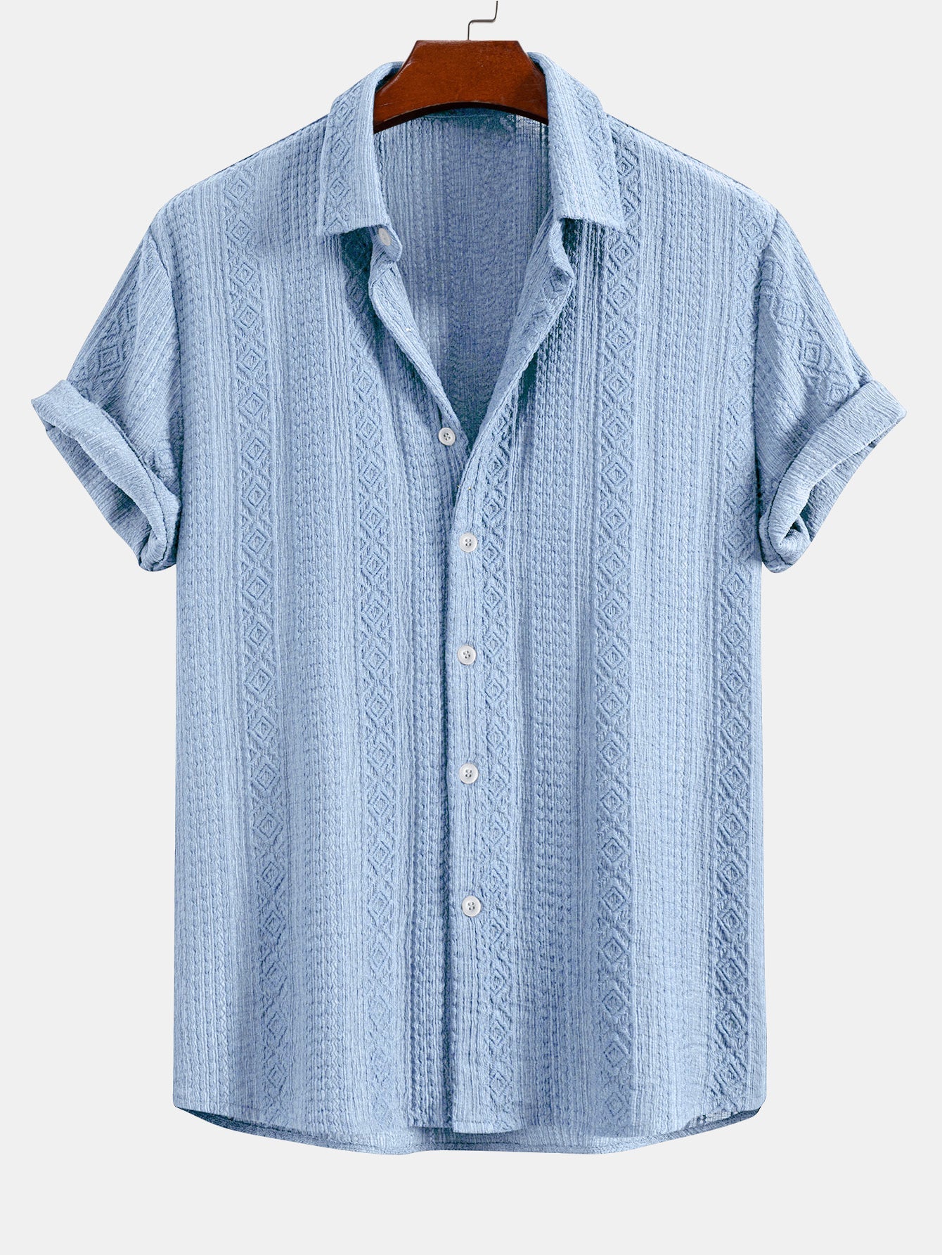 Geometry Jacquard Button Up Shirt