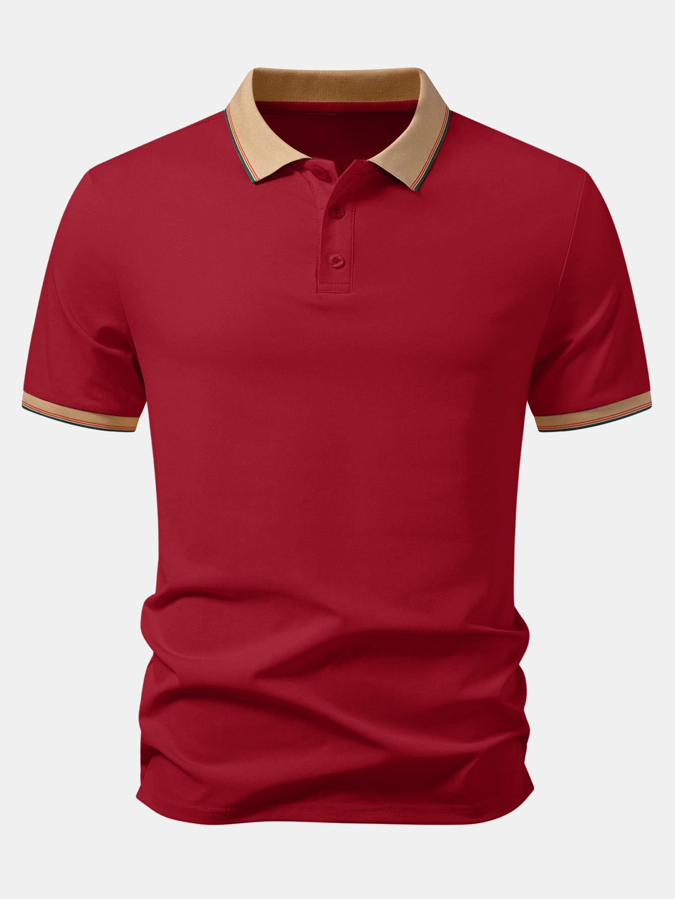 Contrast Collar Pique Polo