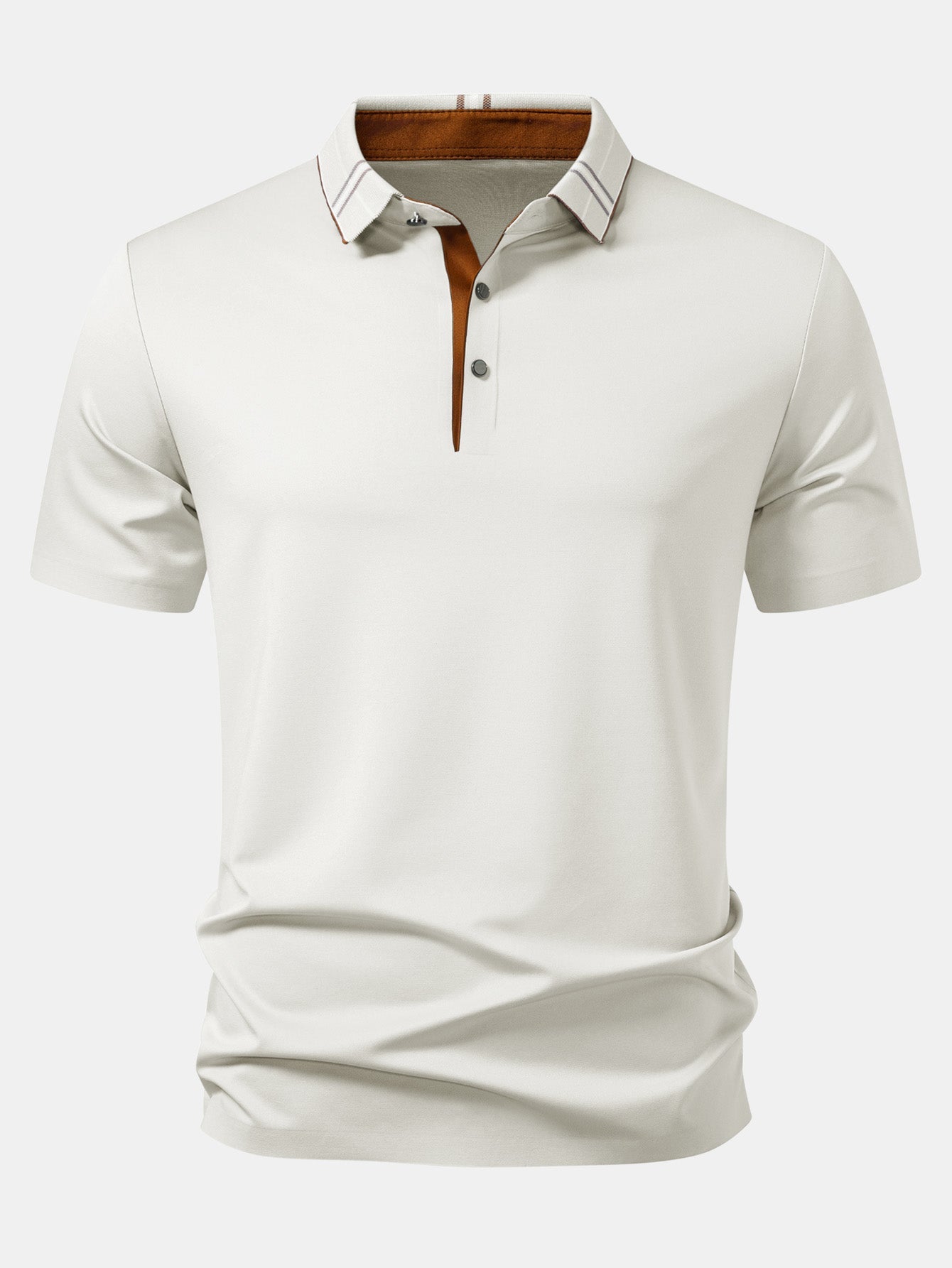 Plaid Collar Polo