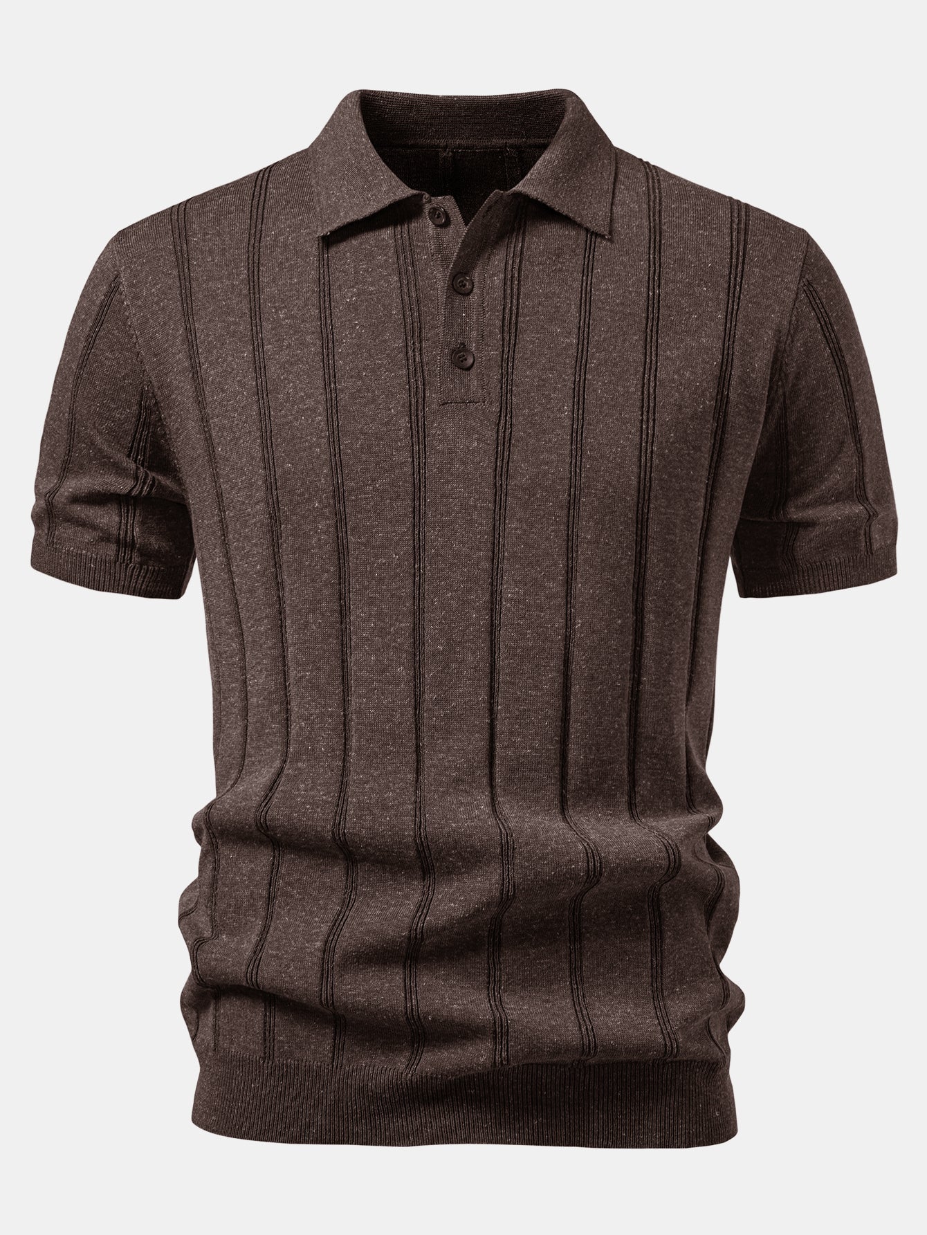 Linen Ribbed Knit Polo