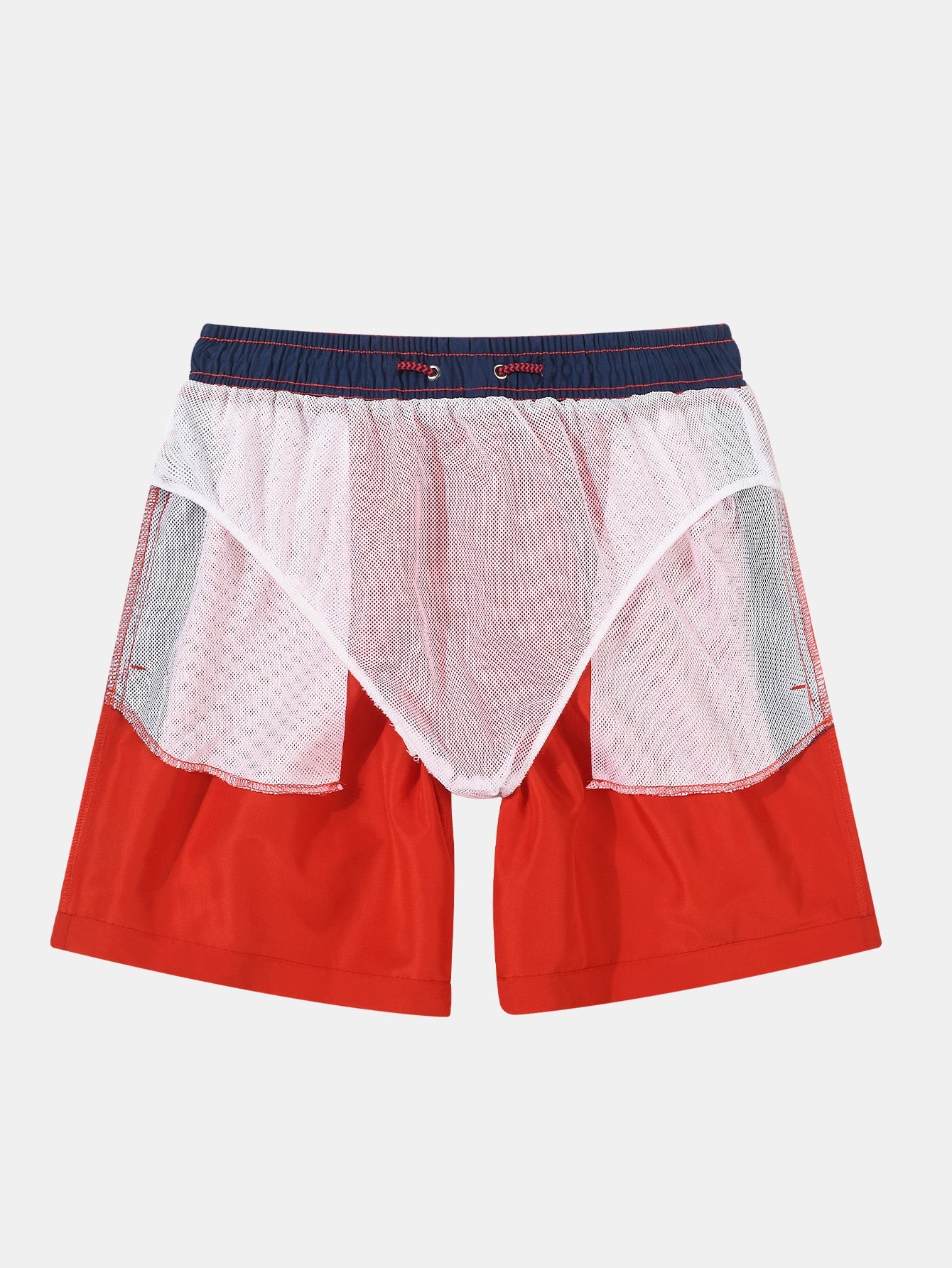 3 Pieces Contrast Waistband Swim Shorts