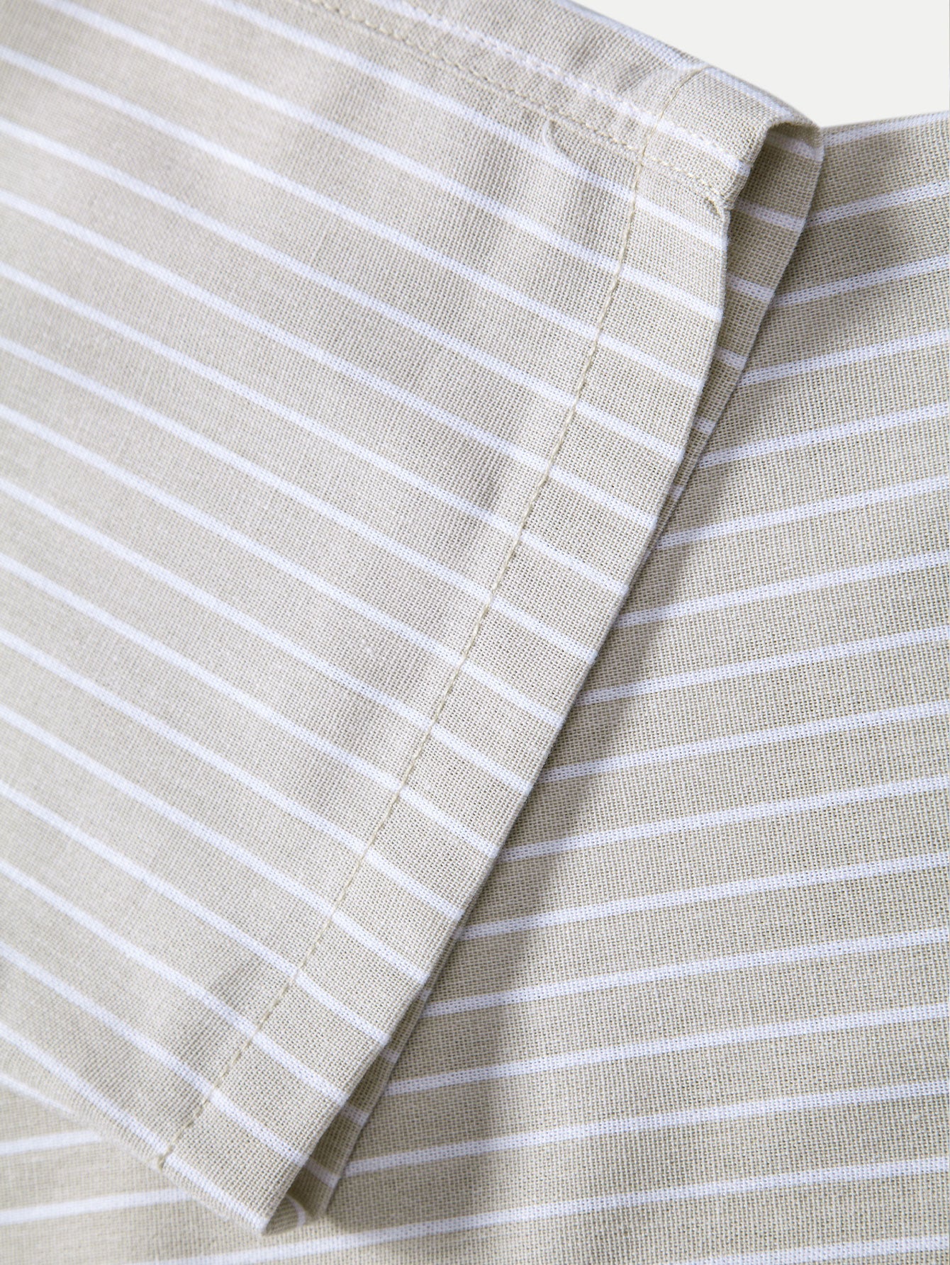 Stripe Straight Leg Linen Trousers
