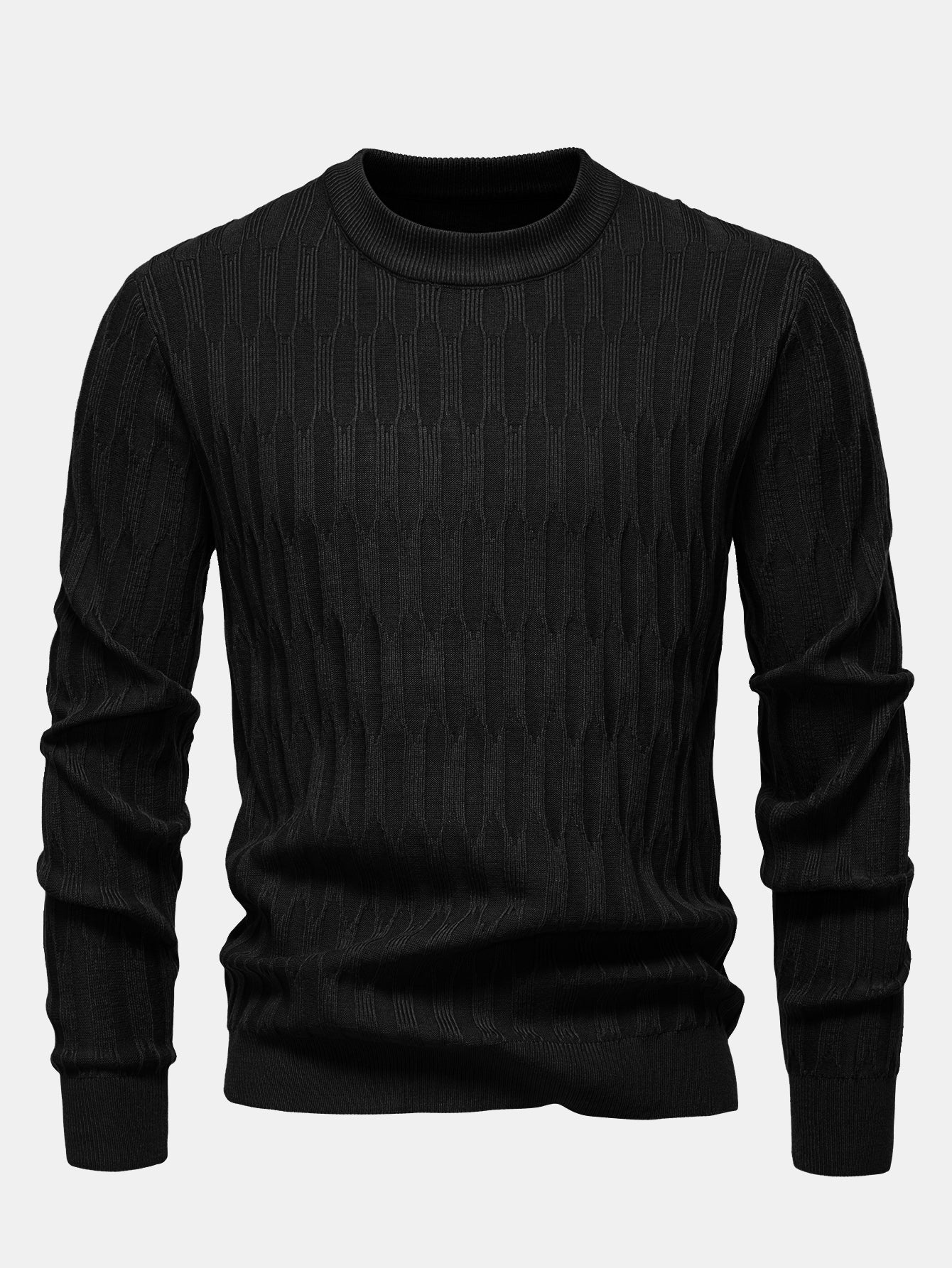 Textured Crew Neck Sweater