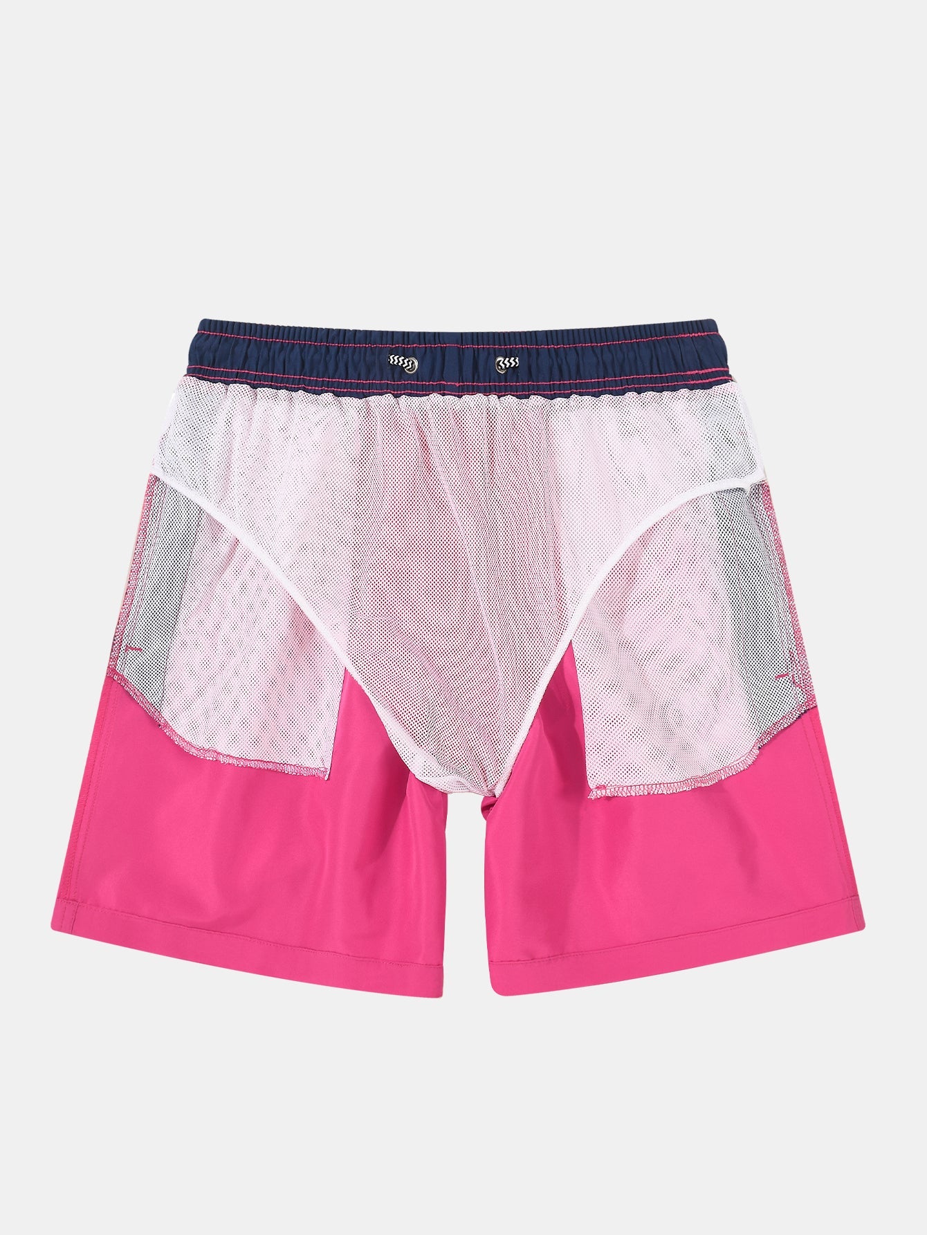 3 Pieces Contrast Waistband Swim Shorts