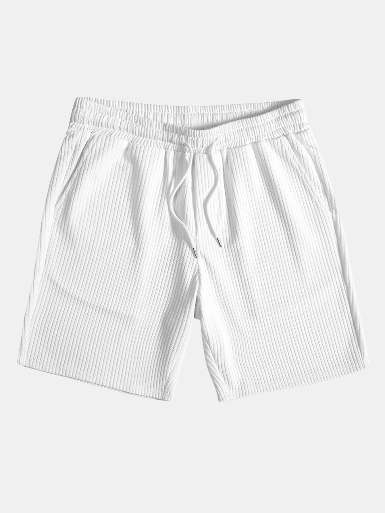 Ribbed Drawstring 7" Shorts