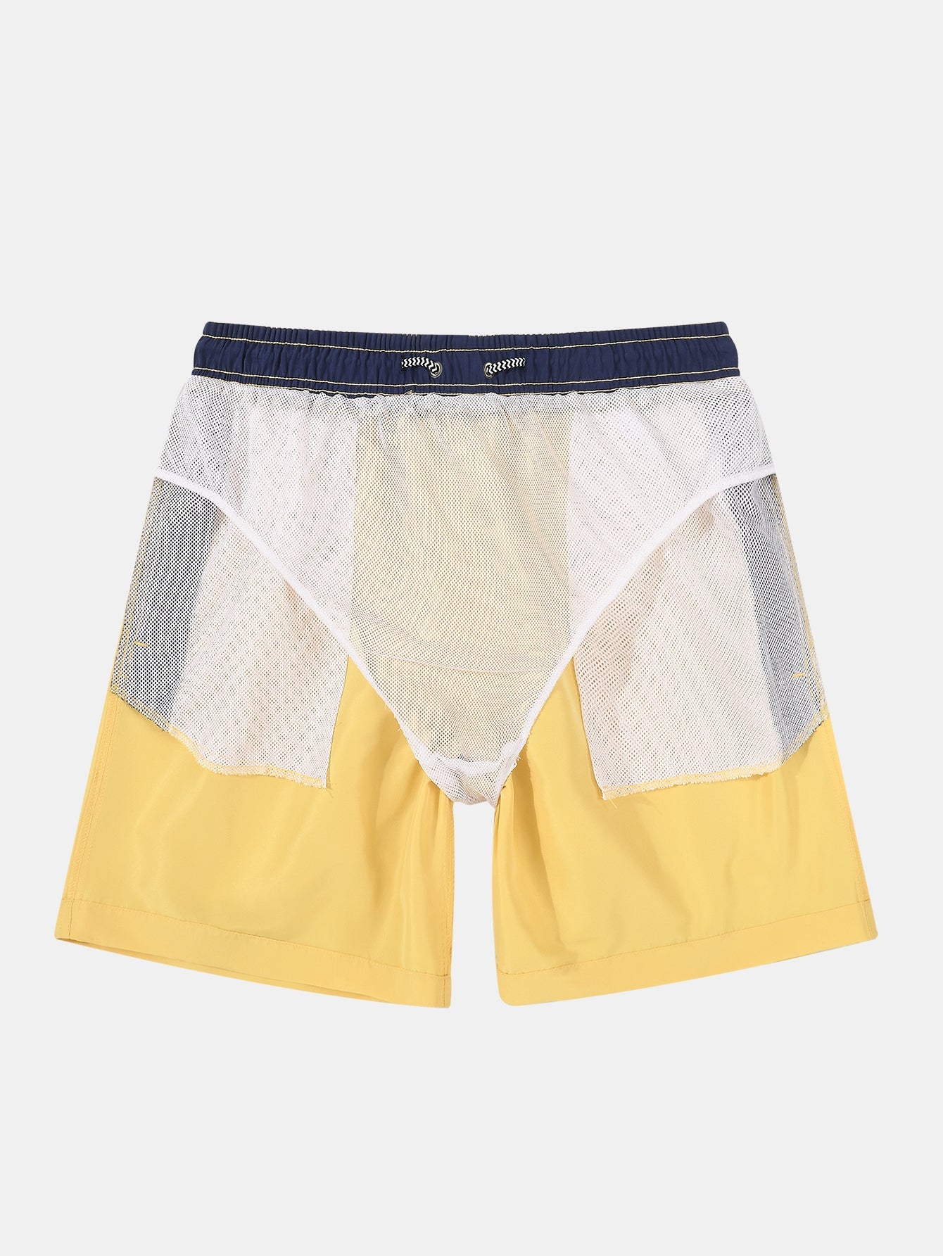 3 Pieces Contrast Waistband Swim Shorts