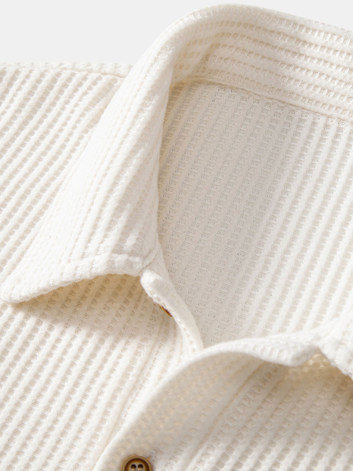 Short Sleeved Waffle Polo & Drawstring Knitted Waffle Shorts