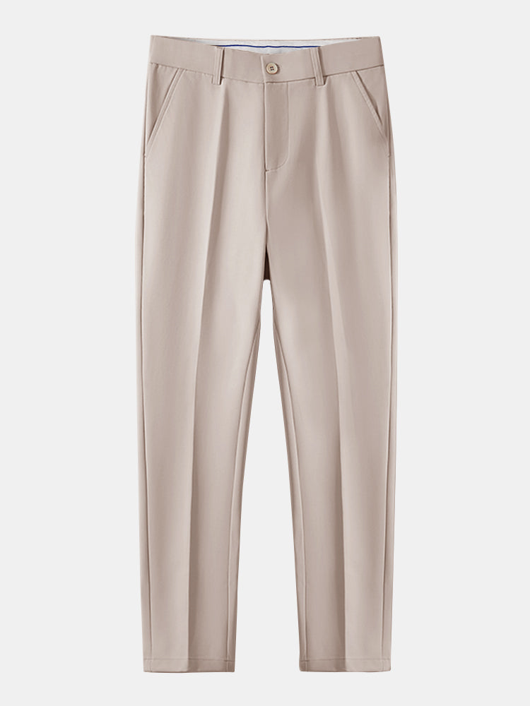 Striped Gradient Knitted Polo Shirt & Slim Fit Tapered Trousers