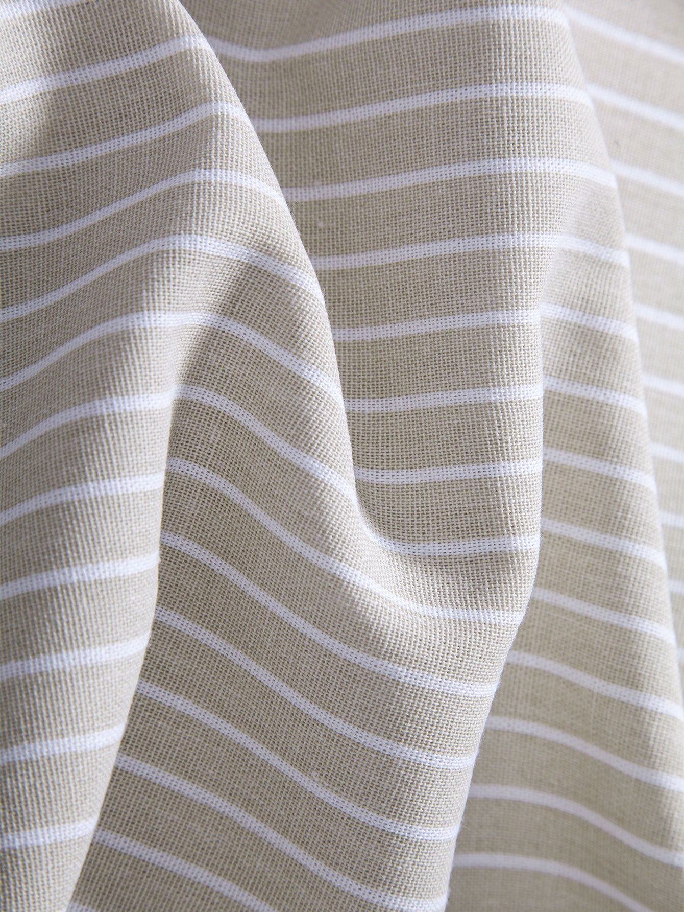 Stripe Straight Leg Linen Trousers
