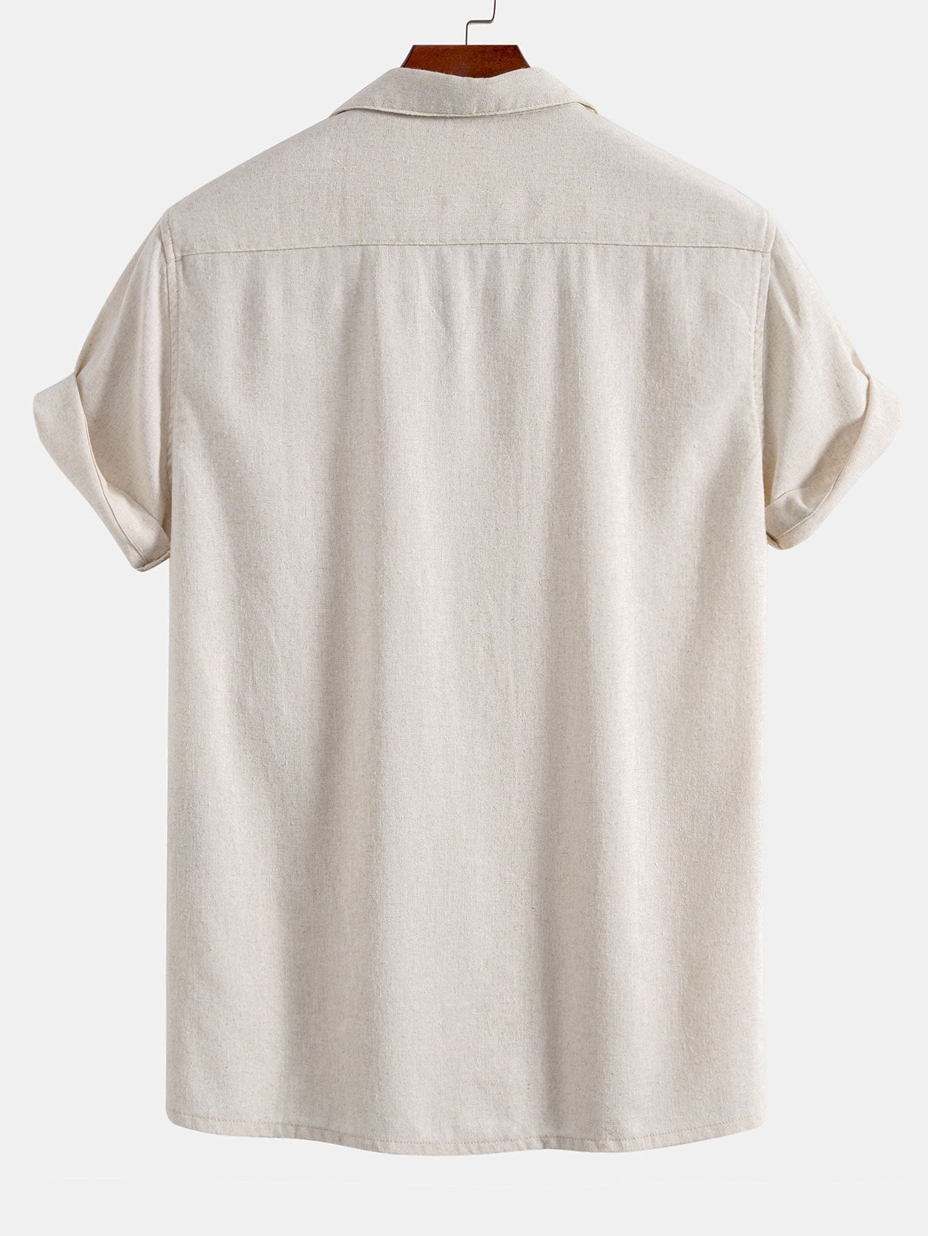 Linen Cuban Shirt With Pockets & Linen Drawstring Shorts