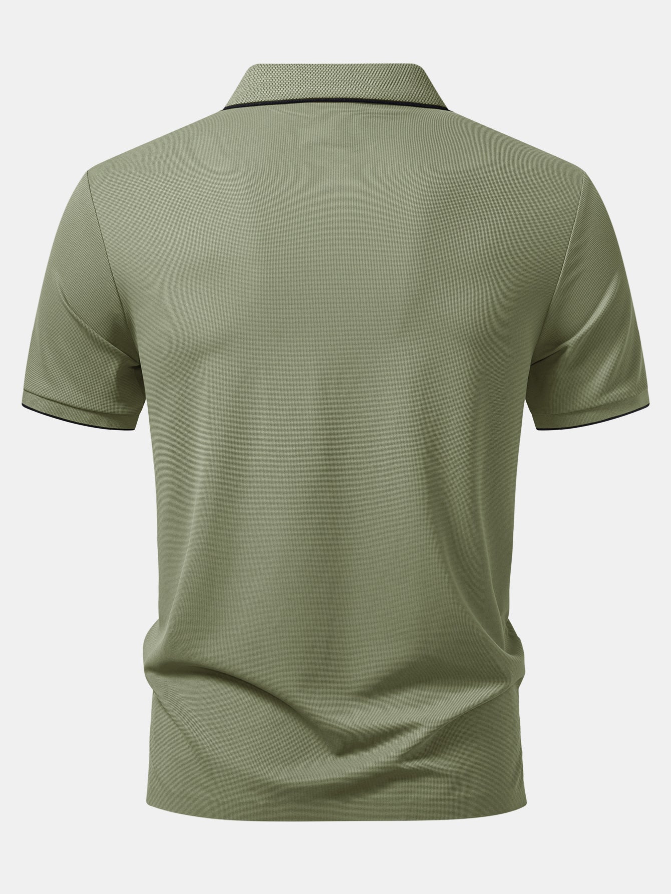 Waffle V Neck Polo