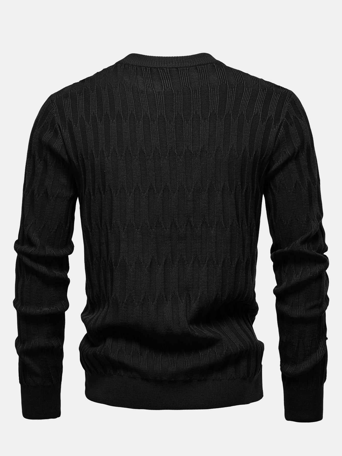 Textured Crew Neck Sweater