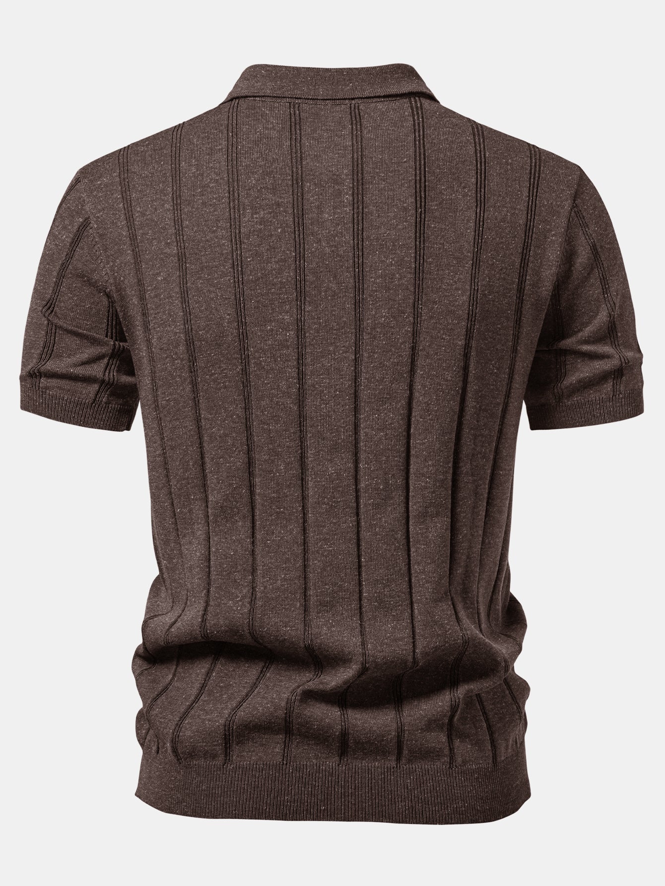 Linen Ribbed Knit Polo