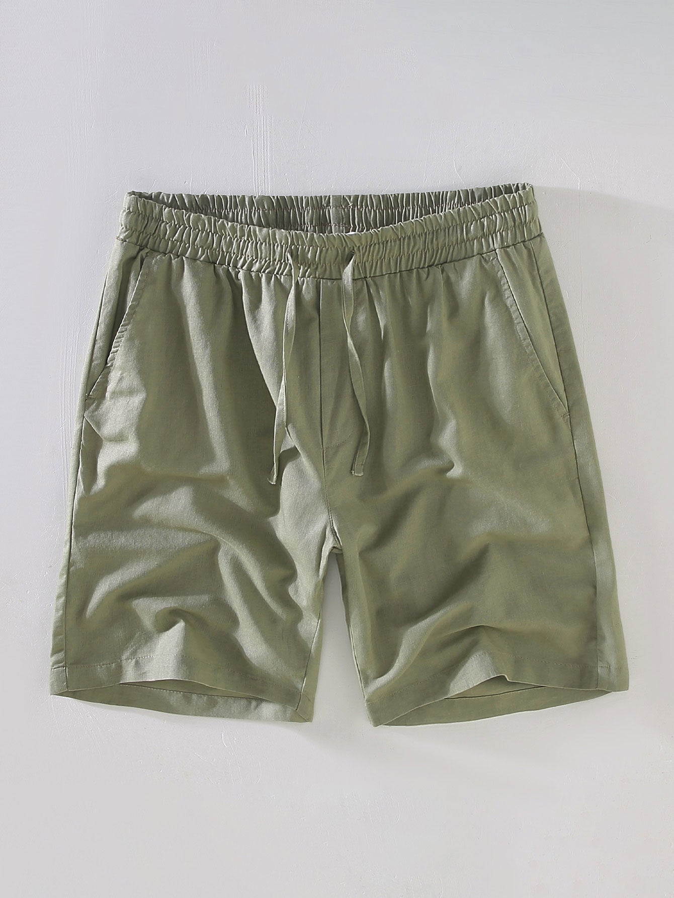 Linen Cuban Shirt With Pockets & Linen Drawstring Shorts