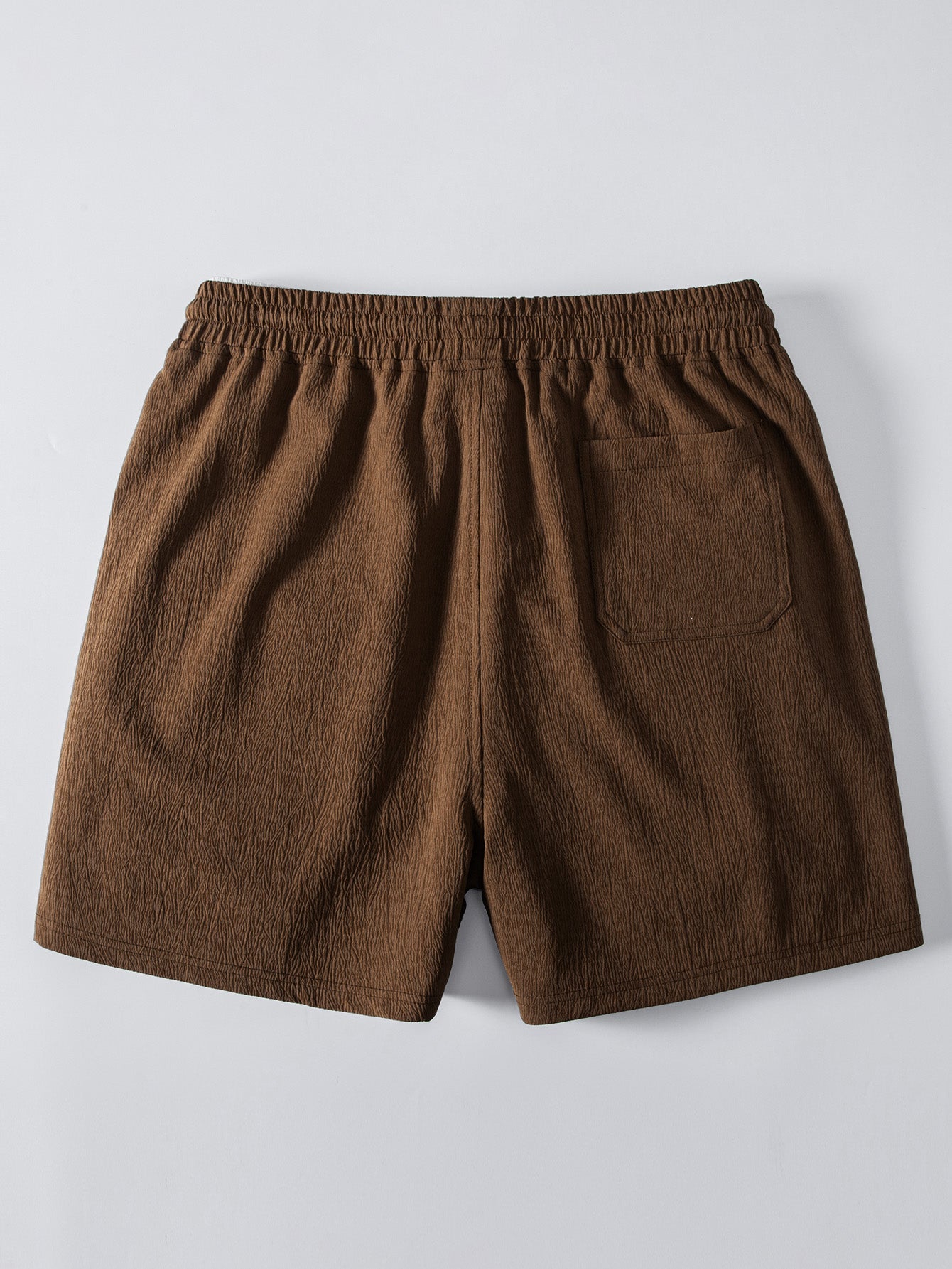 Crinkle Textured Drawstring 5" Shorts