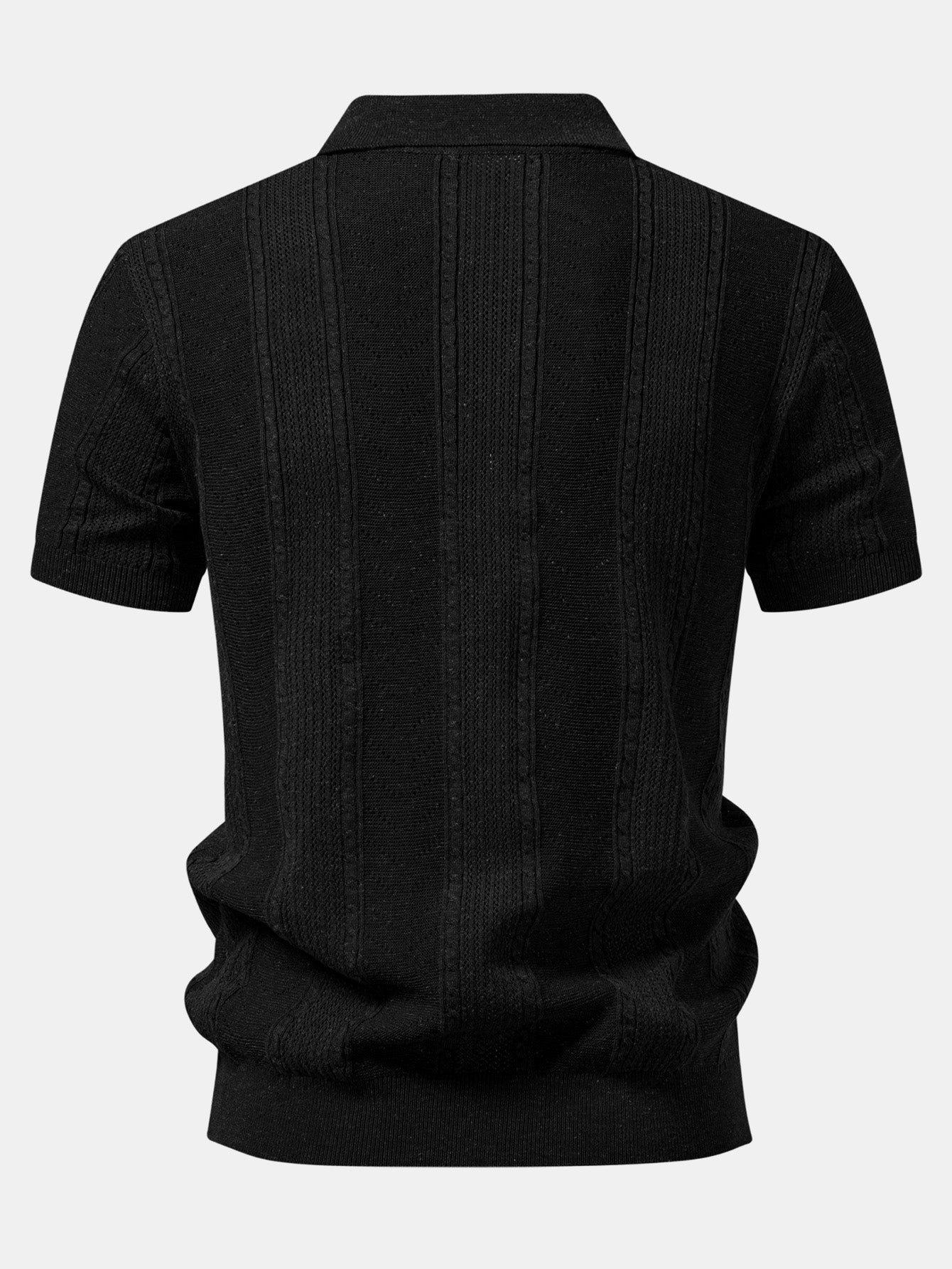 Linen Textured Knit Polo