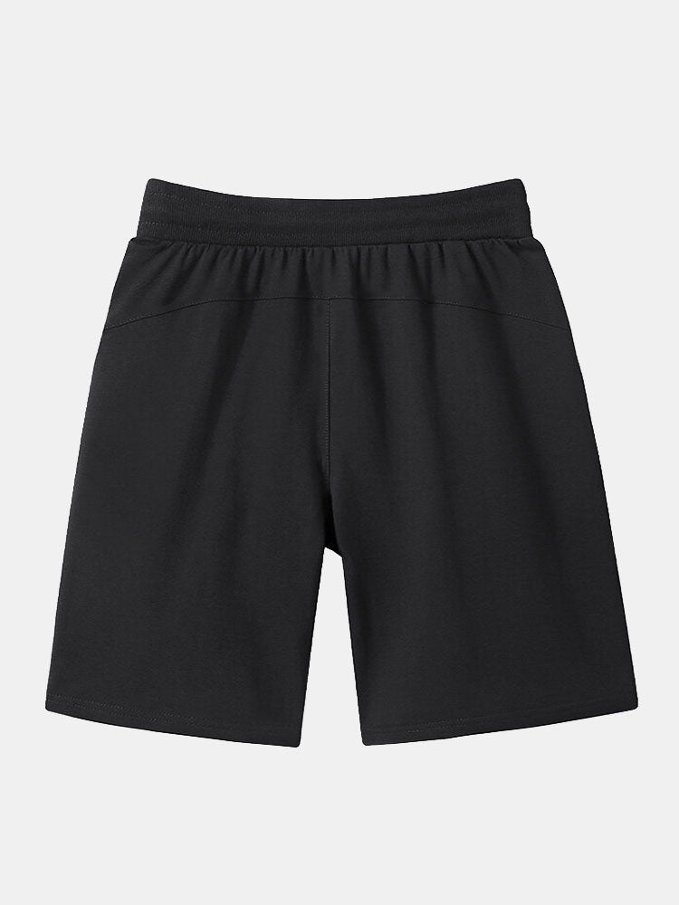 Graffiti Bear Print Man Mid Length Shorts