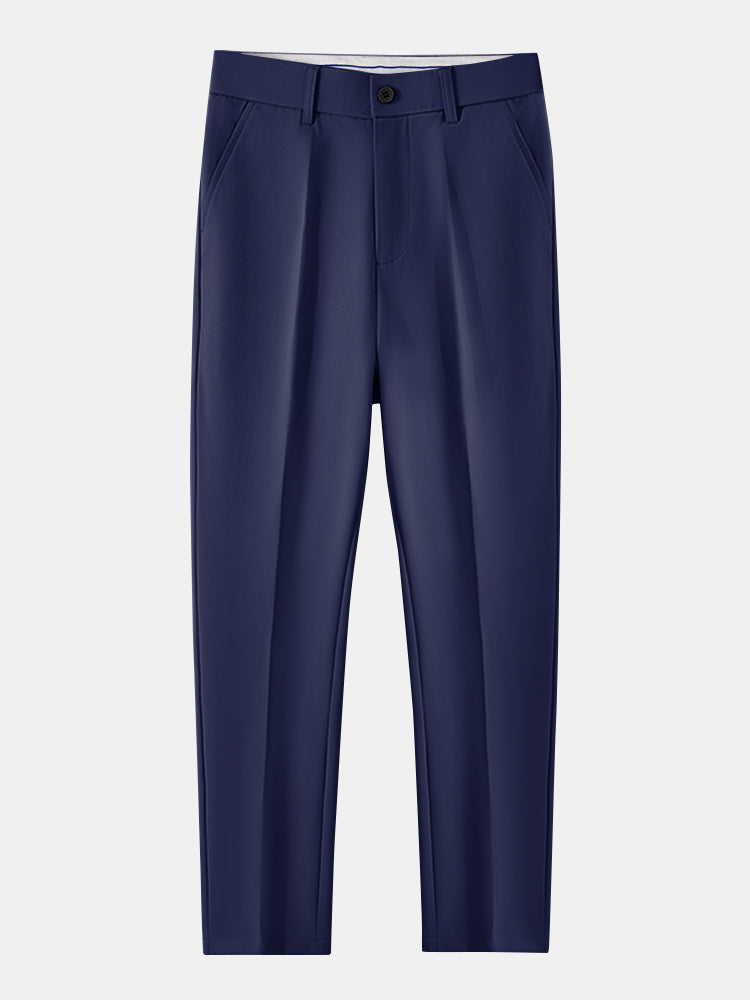 Striped Knitted Polo Shirt & Slim Fit Tapered Trousers