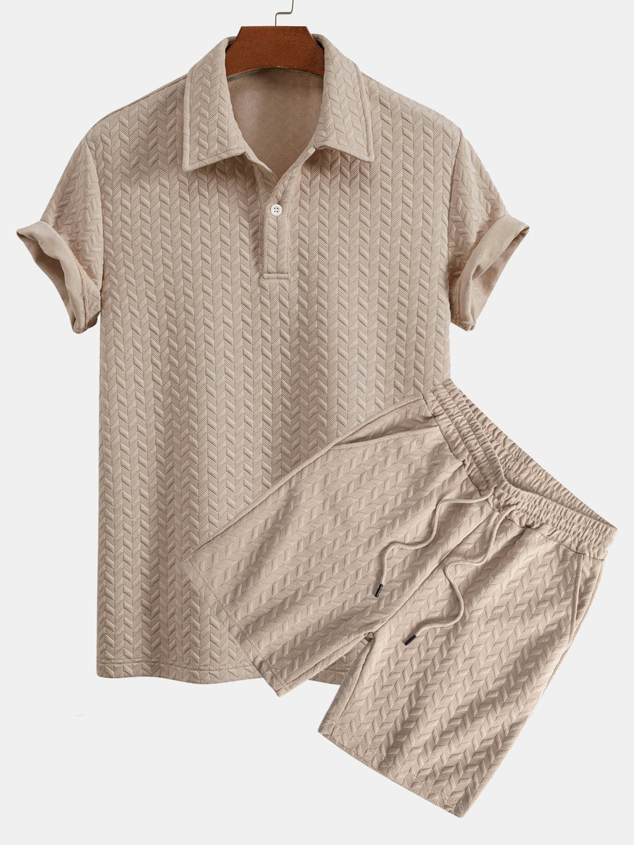 Geometric Jacquard Polo & Geometric Jacquard Shorts