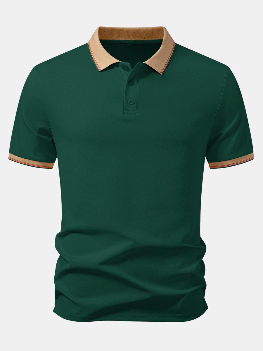 Contrast Collar Pique Polo