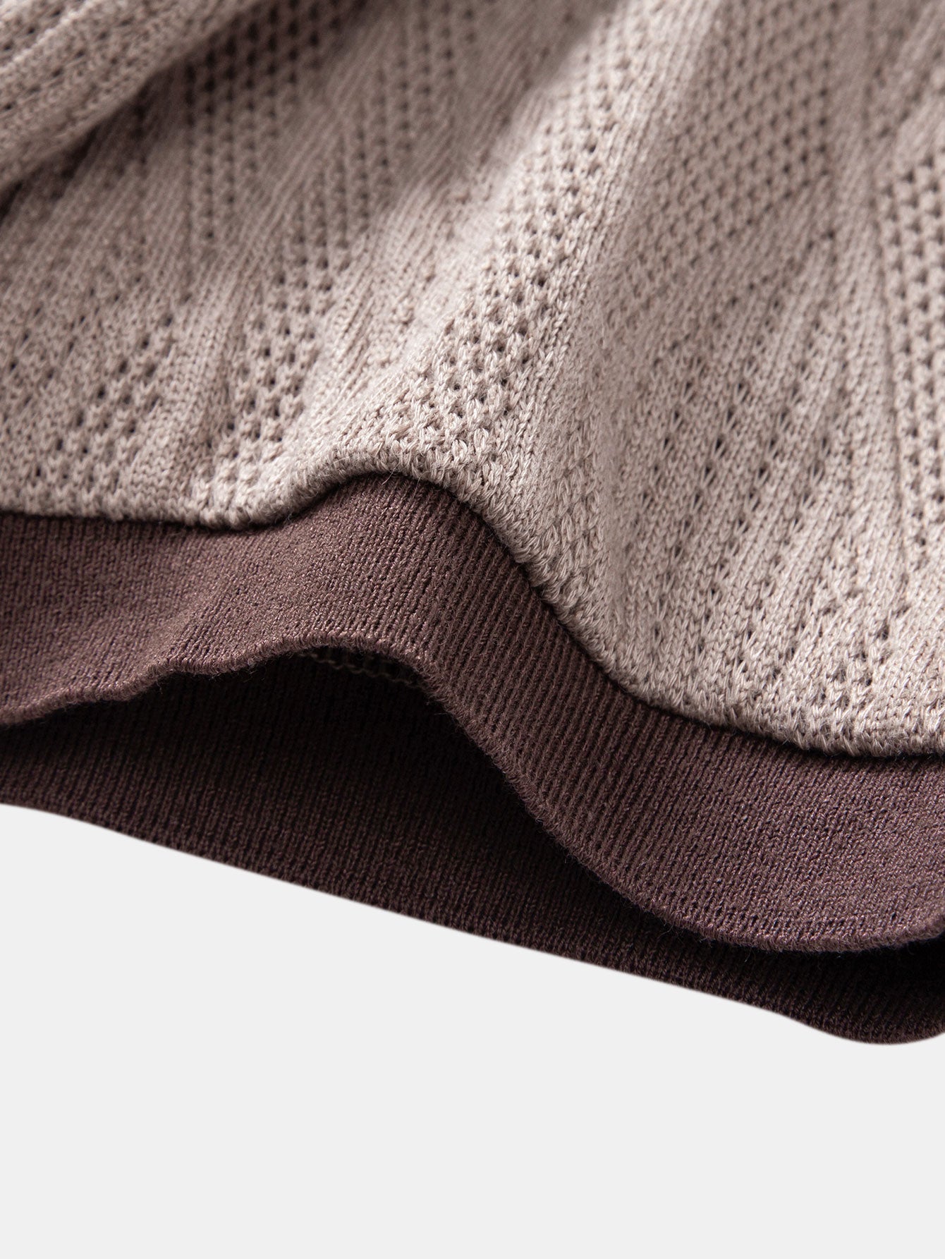 Contrast Geometry Jacquard Knit Polo