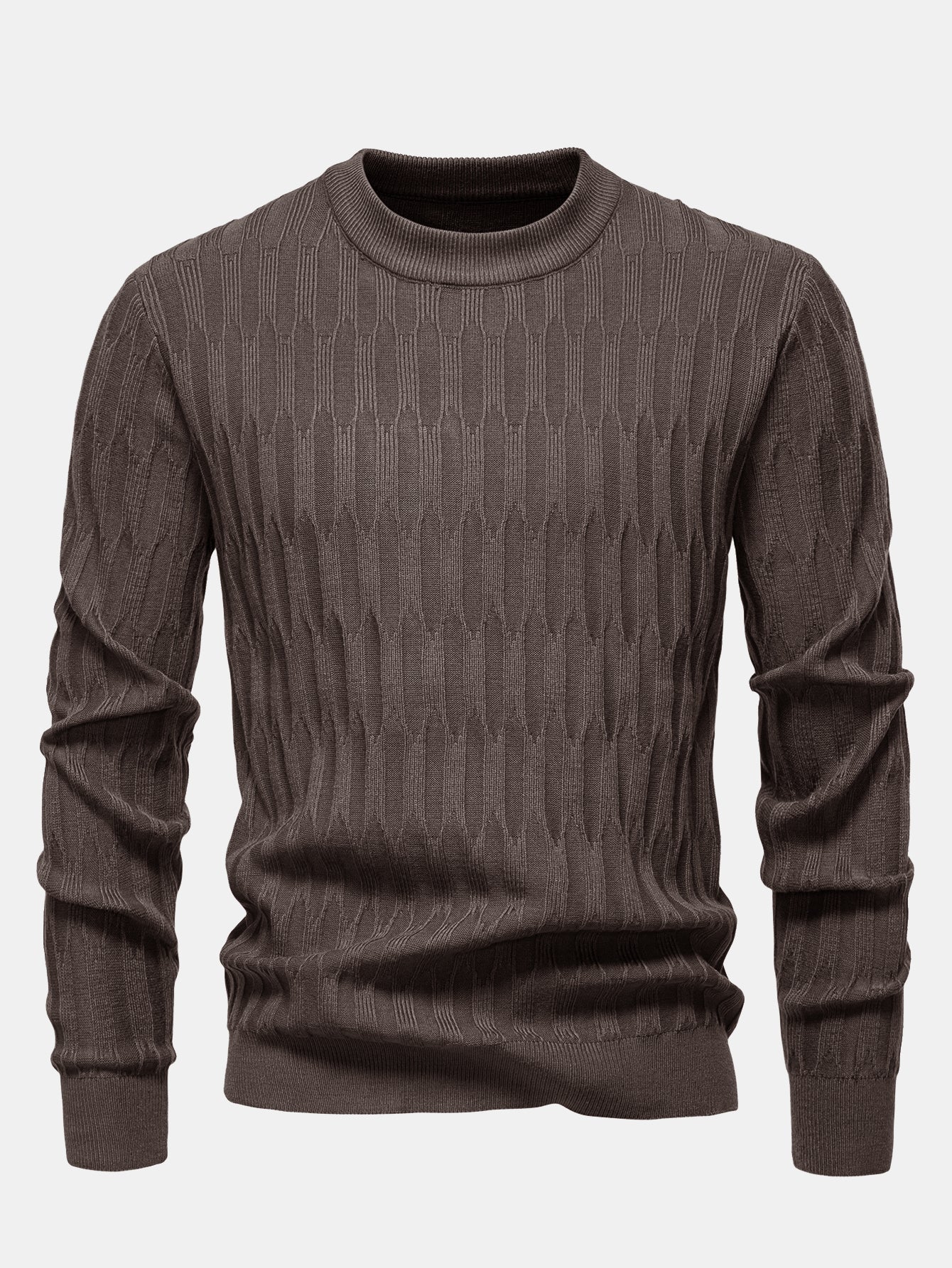 Textured Crew Neck Sweater