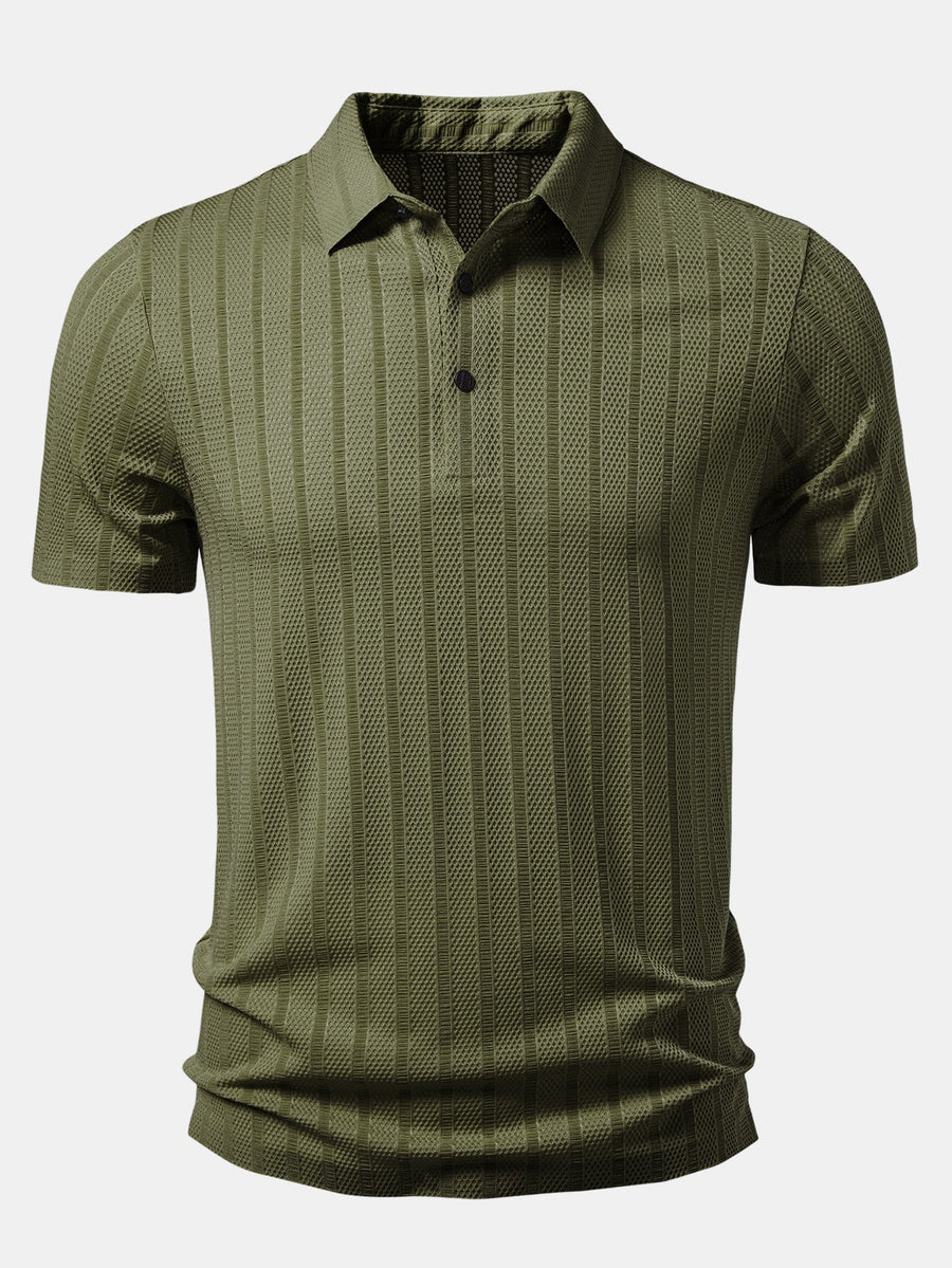 Striped Textured Polo