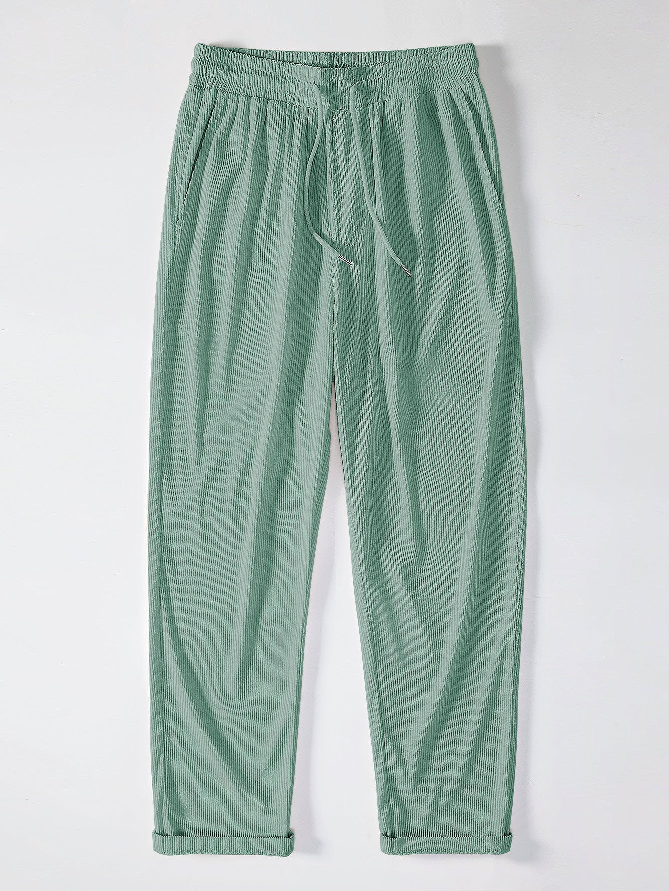 Corduroy Button Up Short Sleeved Shirt & Straight Leg Corduroy Pants