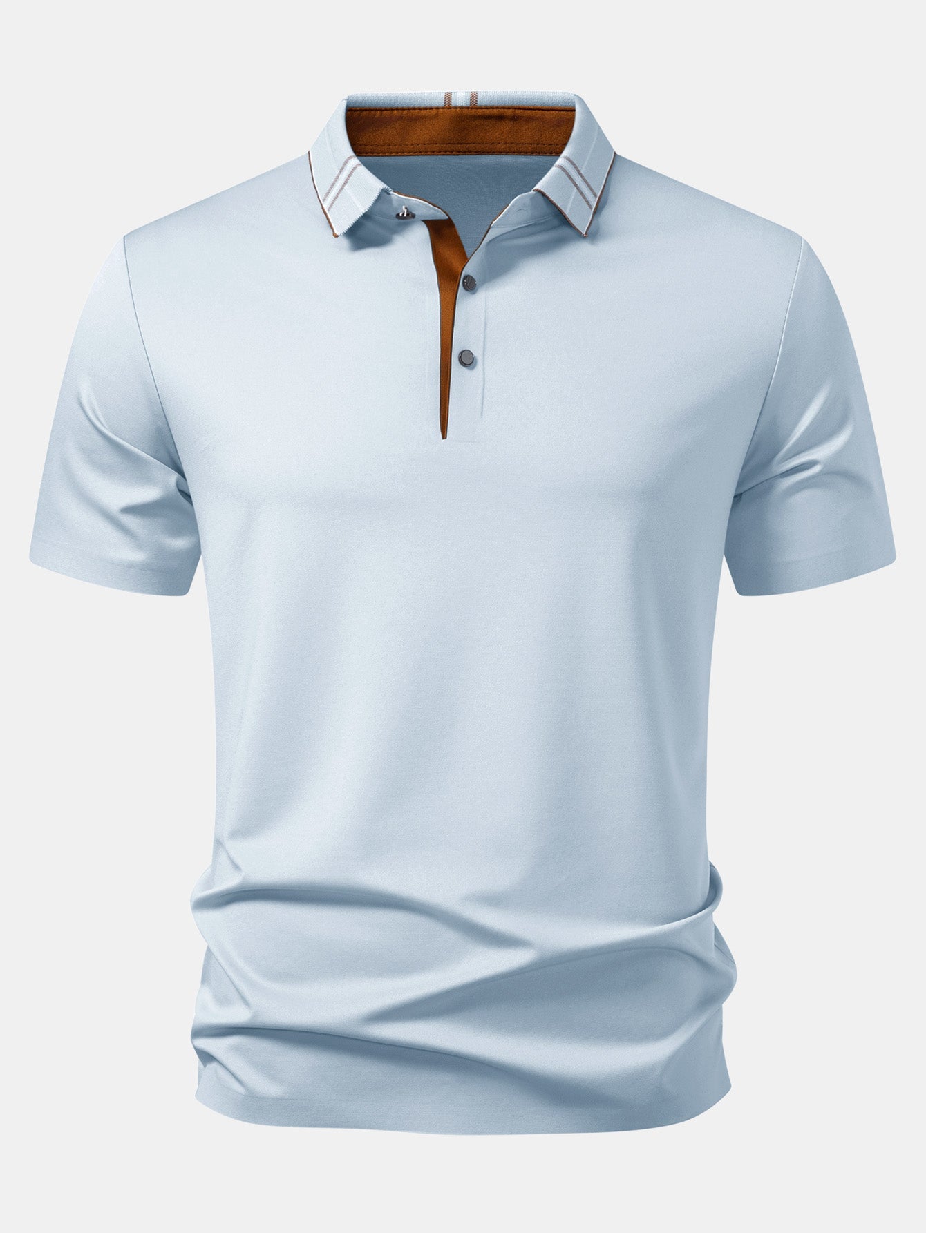Plaid Collar Polo