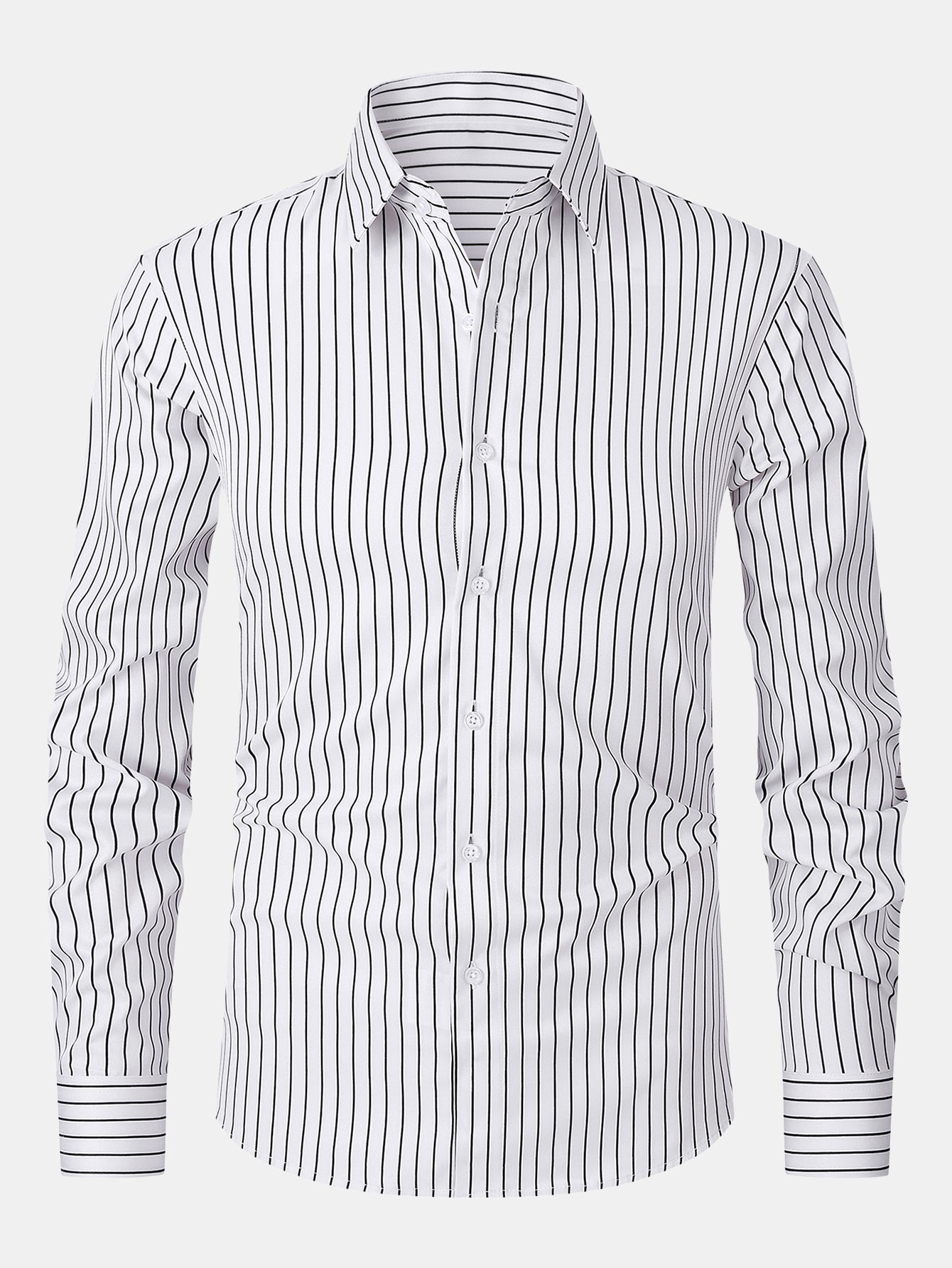 Long Sleeve Stripe Button Up Shirt