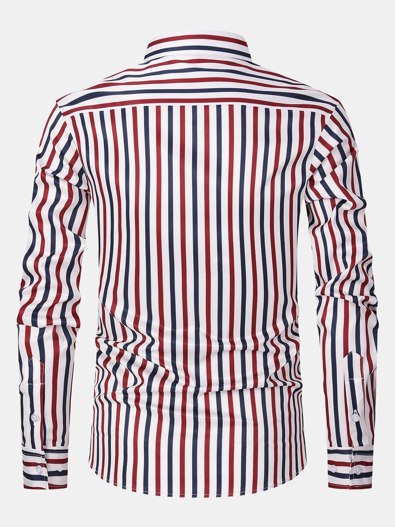 Long Sleeve Stripe Button Up Shirt