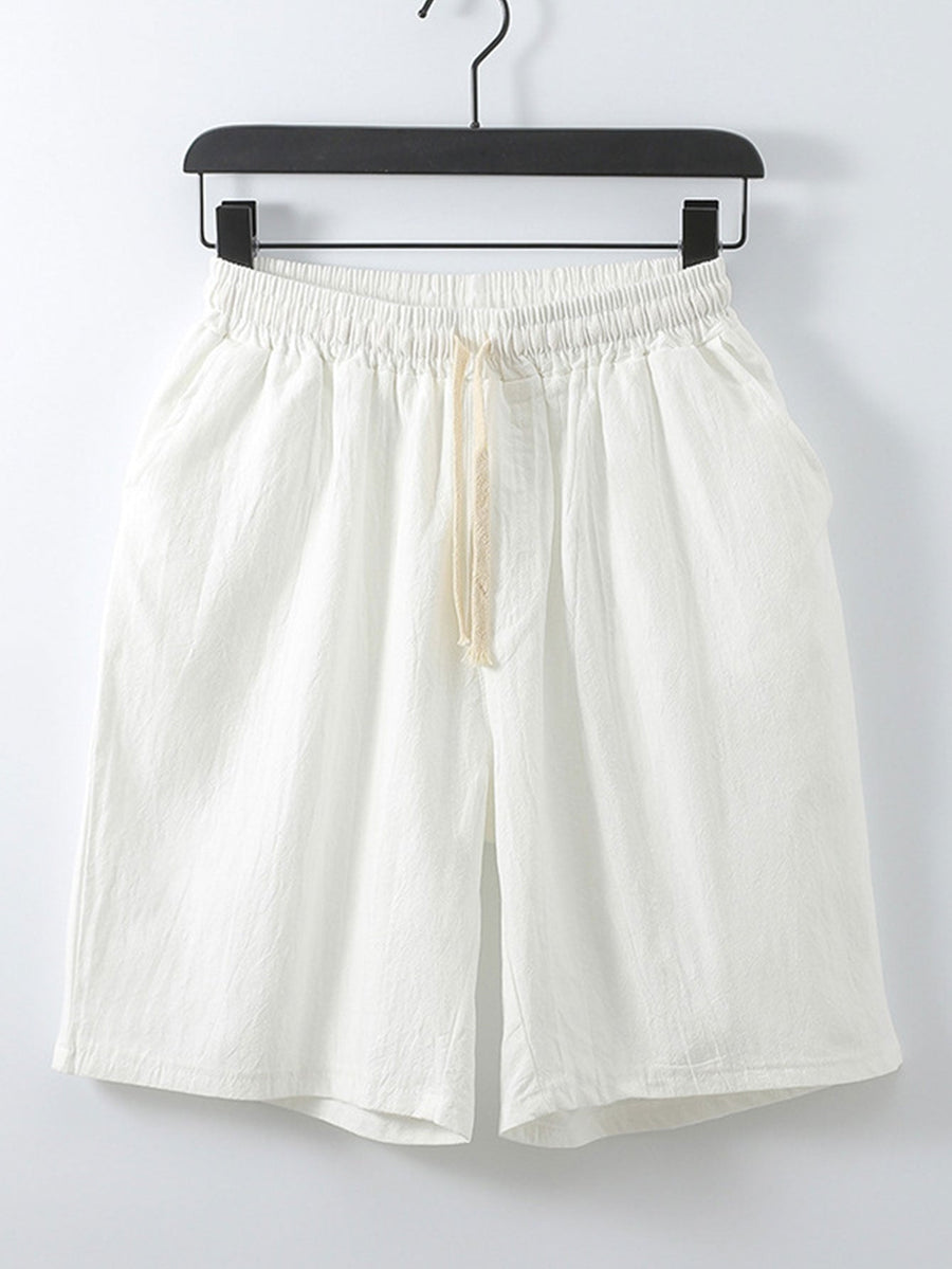 Man Cotton Drawstring Shorts