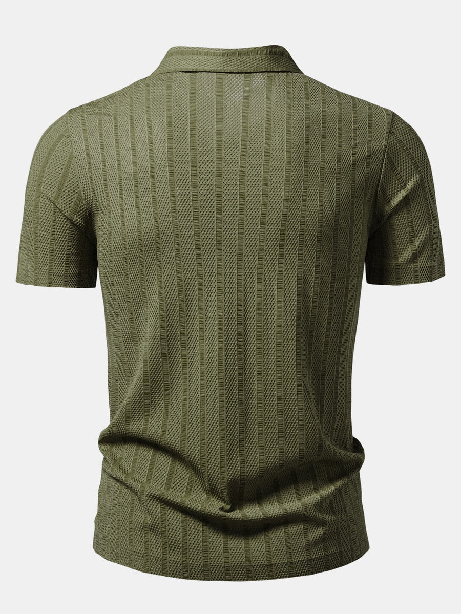 Striped Textured Polo