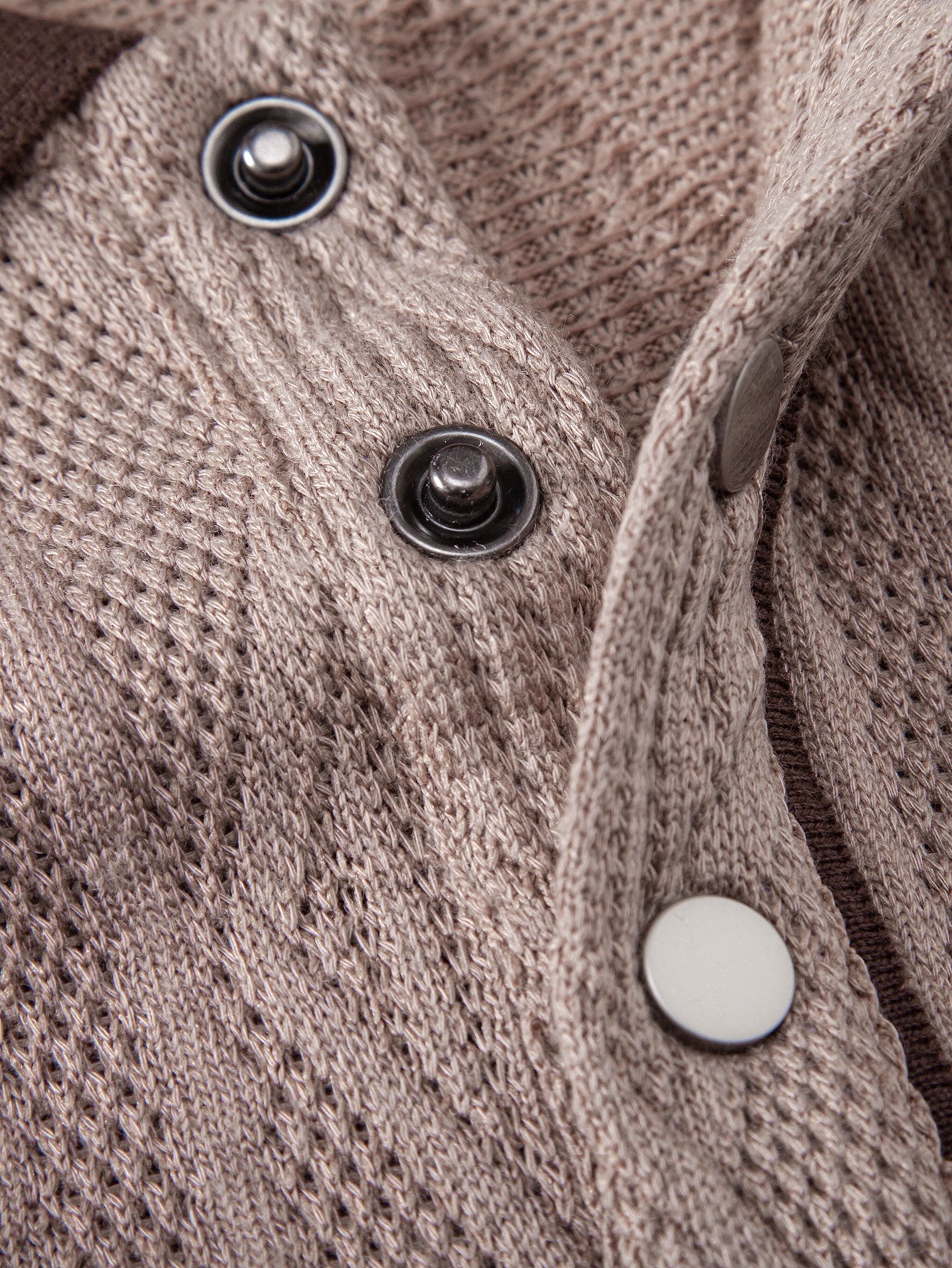 Contrast Geometry Jacquard Knit Polo