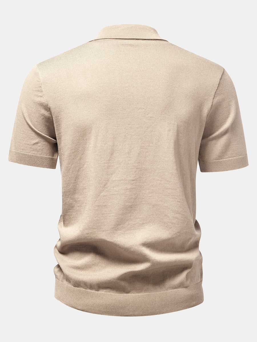 Twisted Jacquard Button Up Knit Shirt