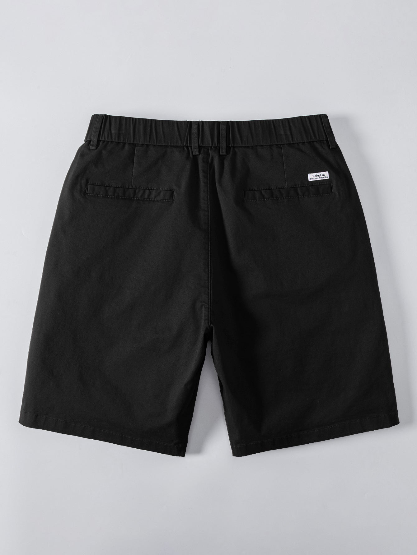 Striped Textured Knit Polo & Elastic Waist Chino Shorts