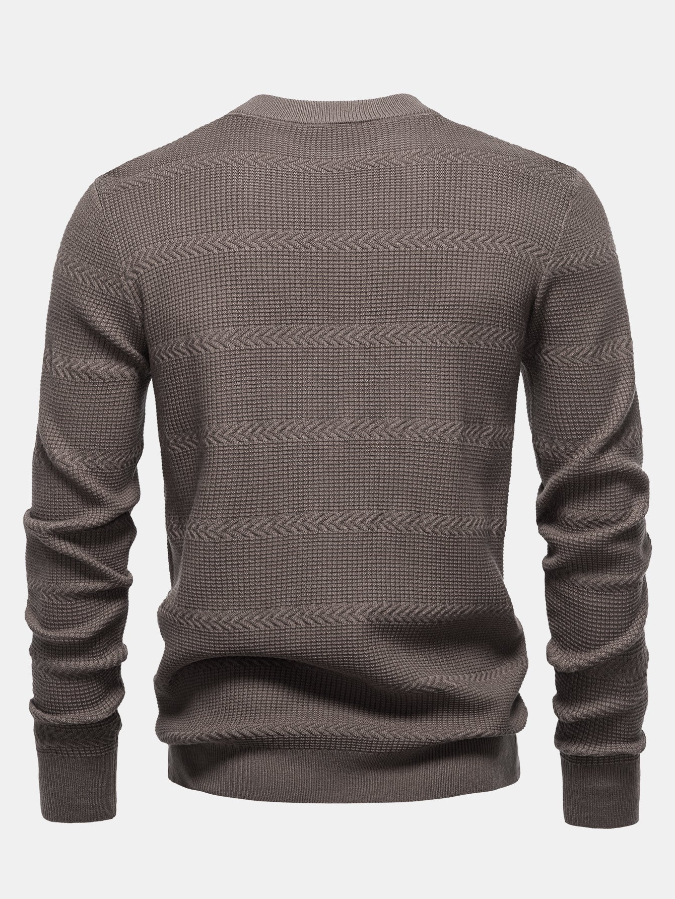 Geometric Jacquard Crew Neck Sweater
