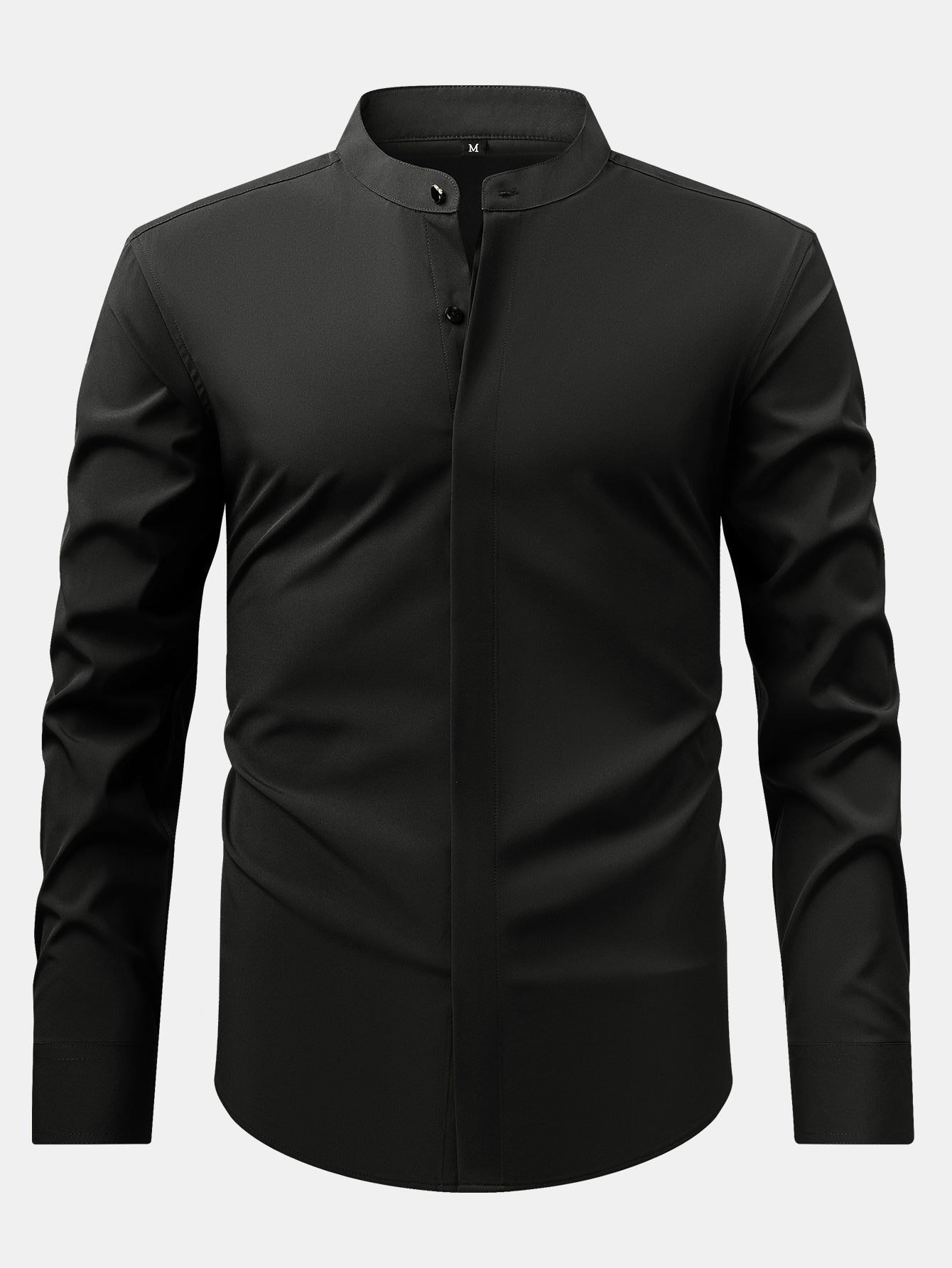 3 Pieces Non-Iron Hidden Placket Stand Collar Dress Shirt