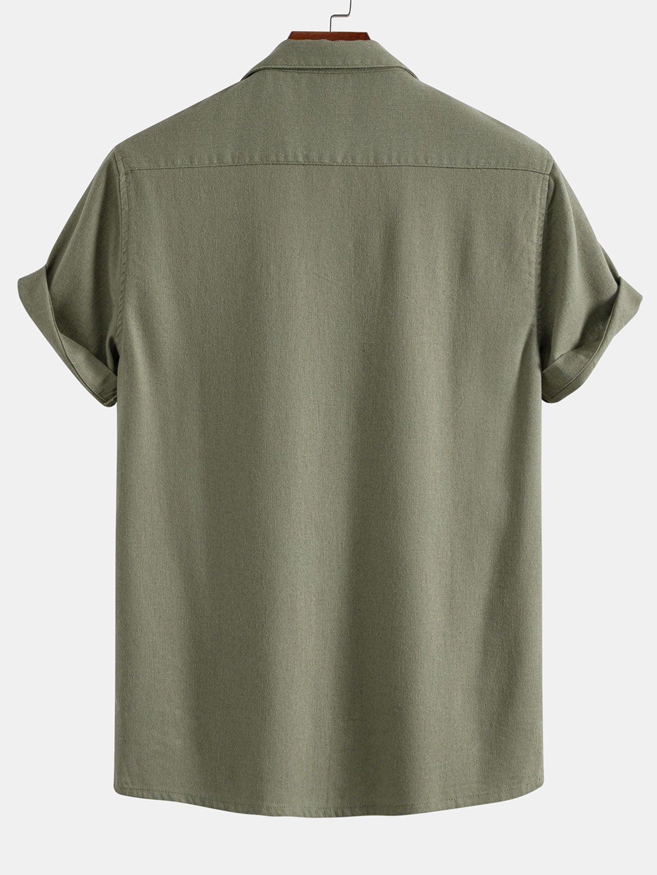 Linen Cuban Shirt With Pockets & Linen Drawstring Shorts