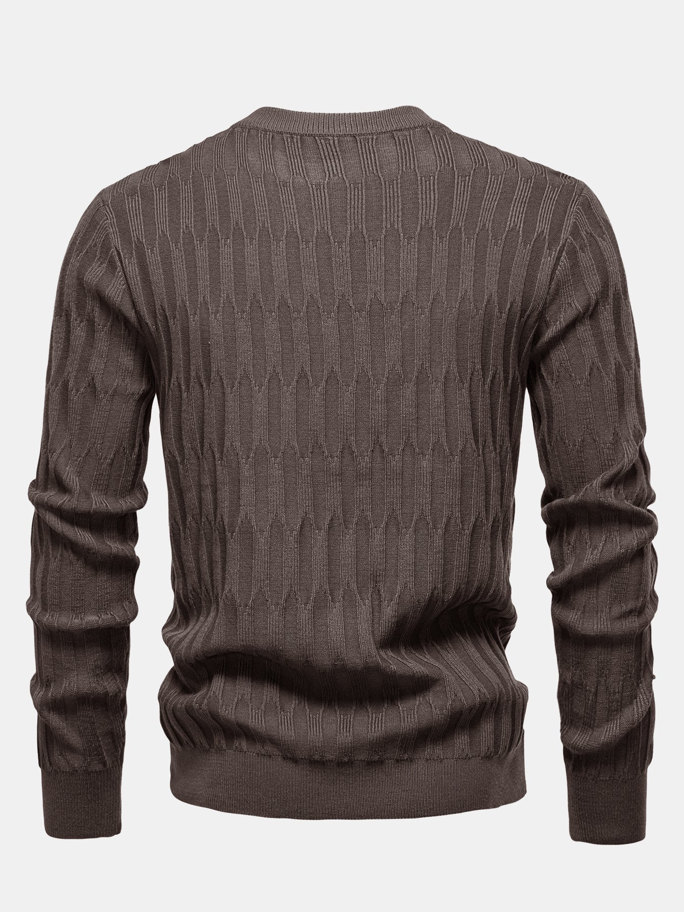 Textured Crew Neck Sweater