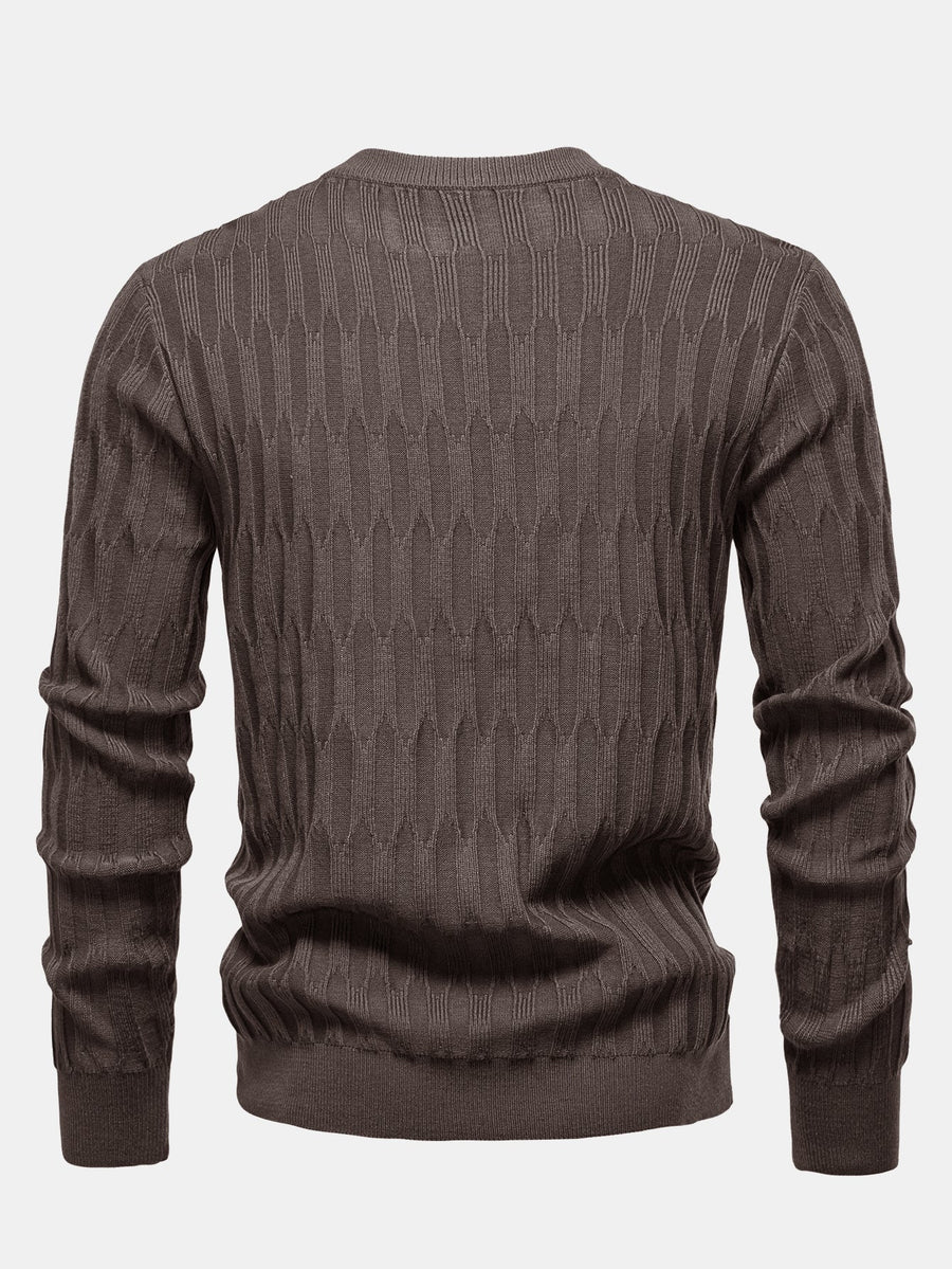Textured Crew Neck Sweater