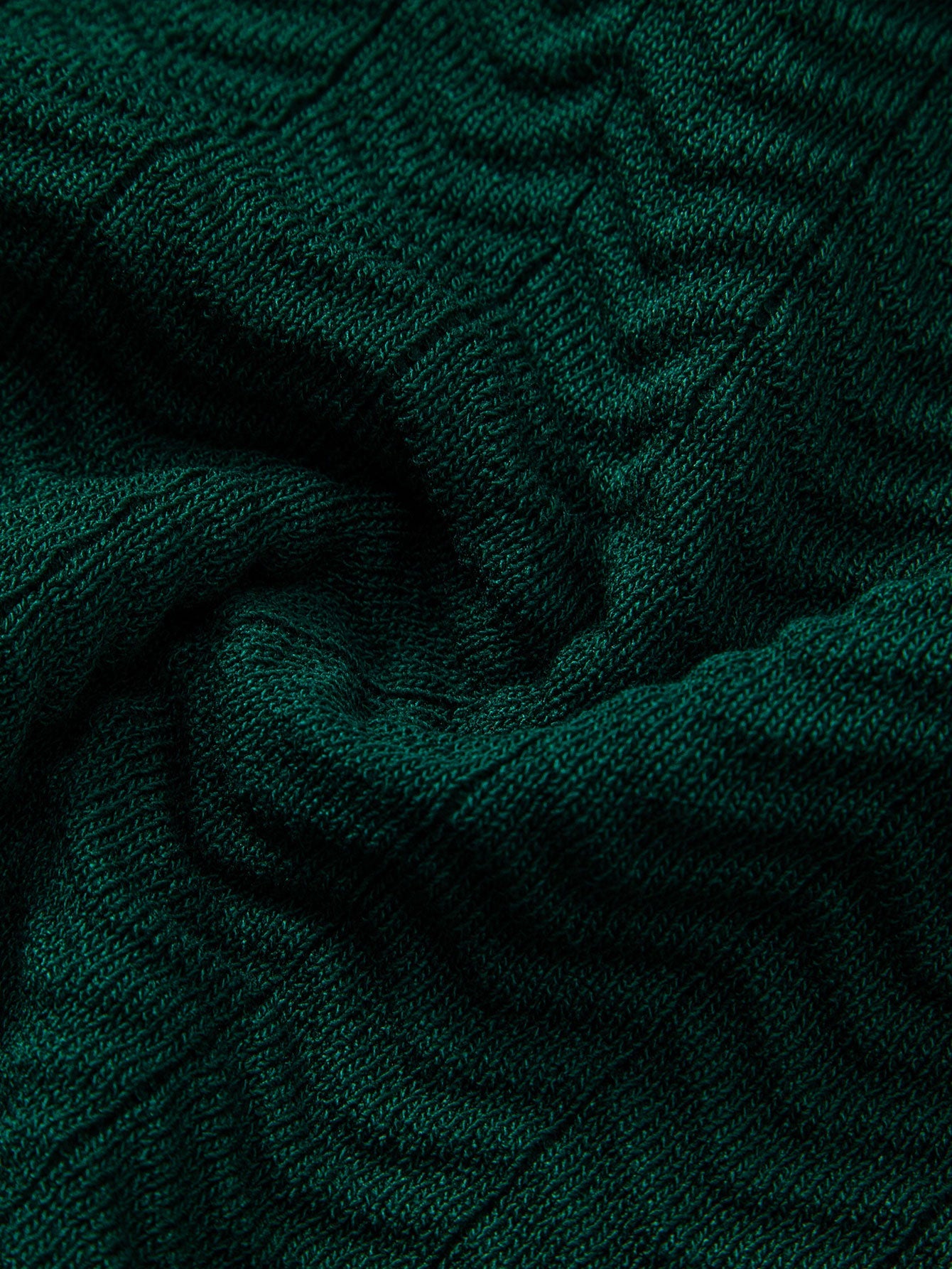 Texture Contrast Knitted V Neck Polo Shirt & Slim Fit Tapered Trousers