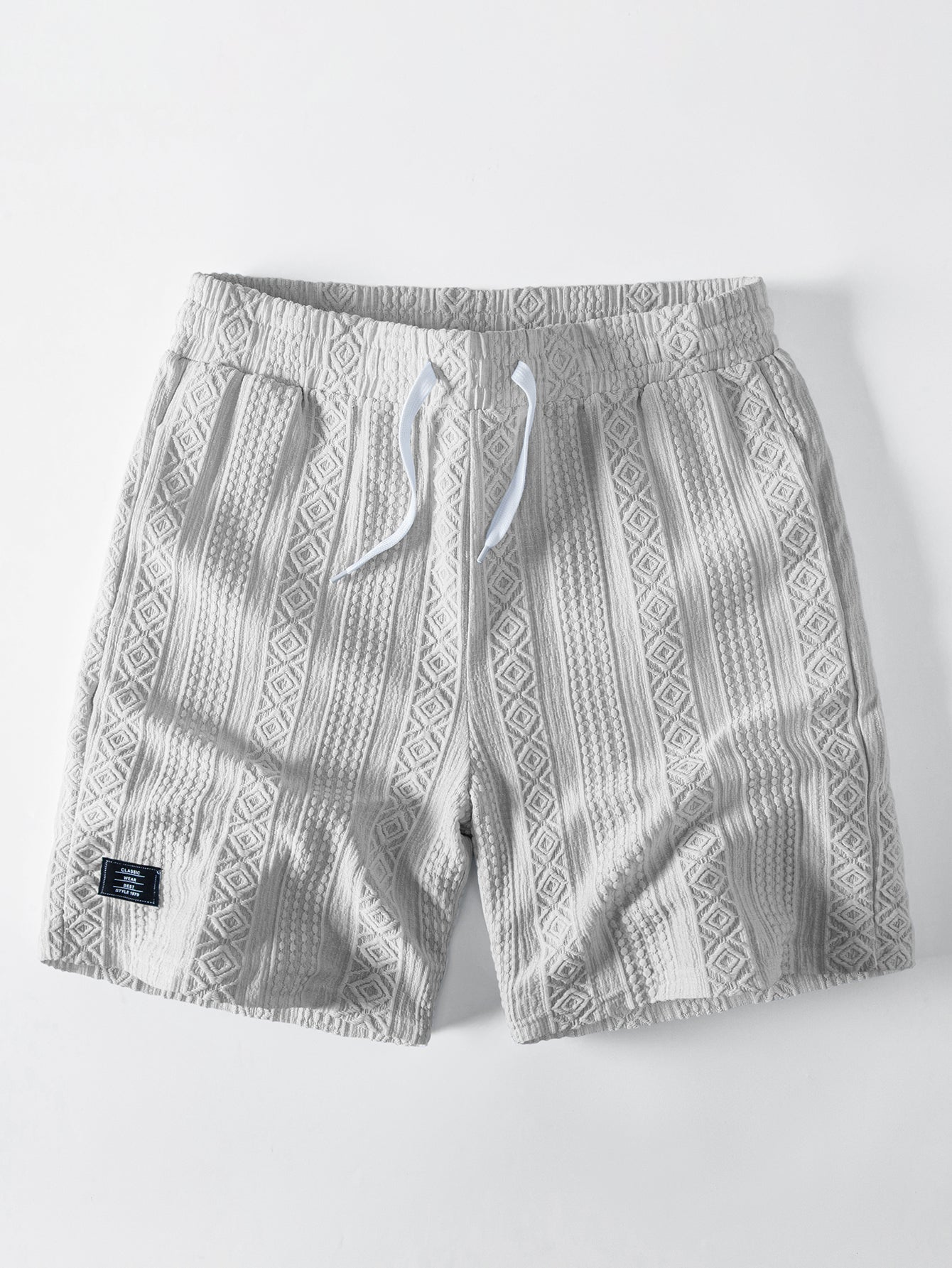 Geometry Jacquard Drawstring 8" Shorts