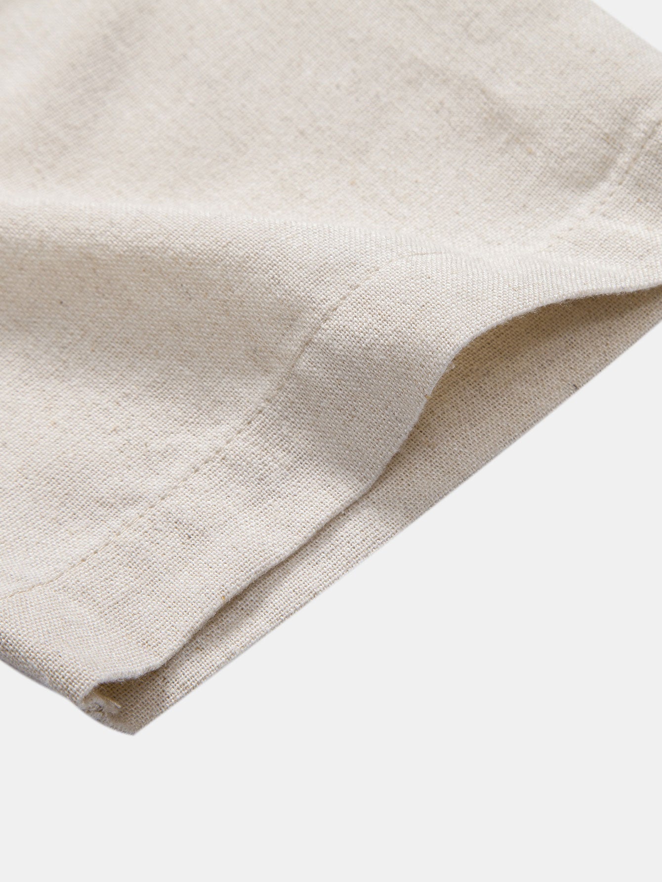 Linen Cuban Shirt With Pockets & Linen Drawstring Shorts